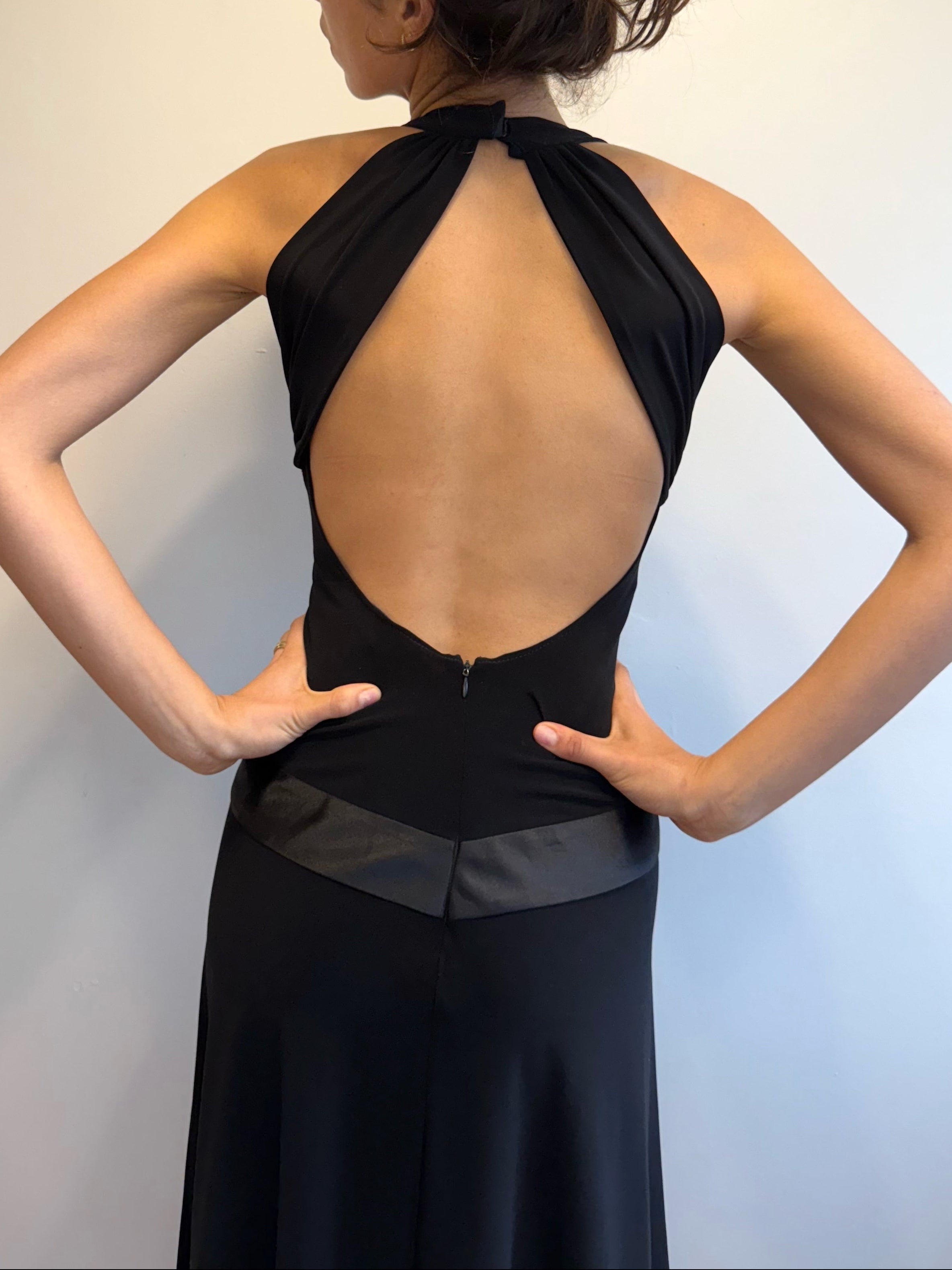 90s Open Back Midi Dress