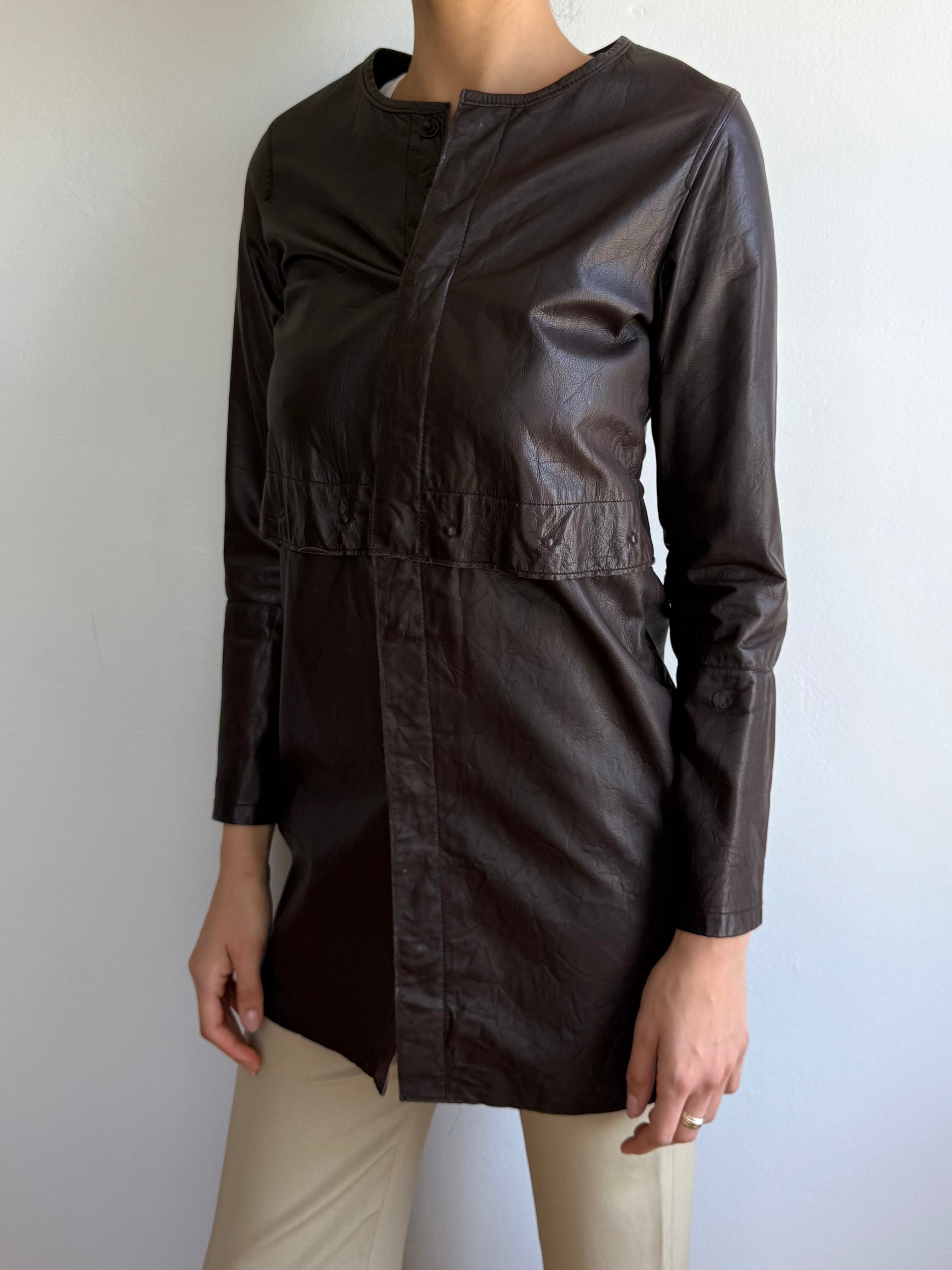 2000s Vintage Leather 2-Piece Jacket / S