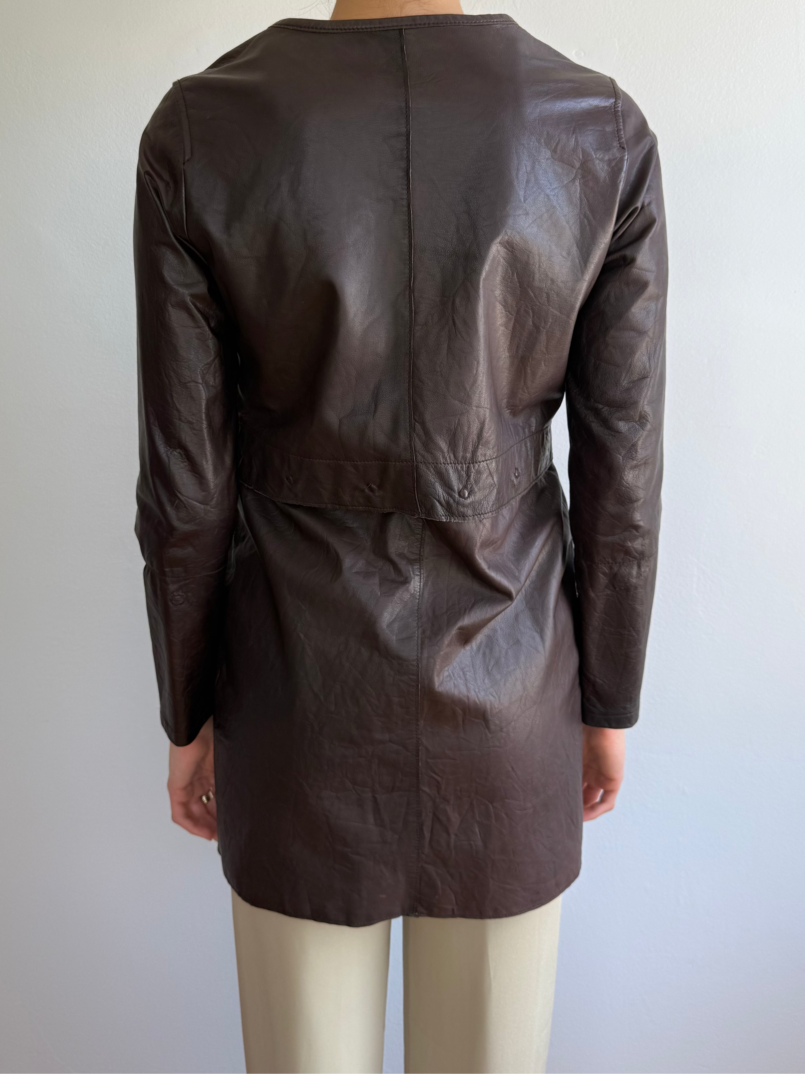 2000s Vintage Leather 2-Piece Jacket / S