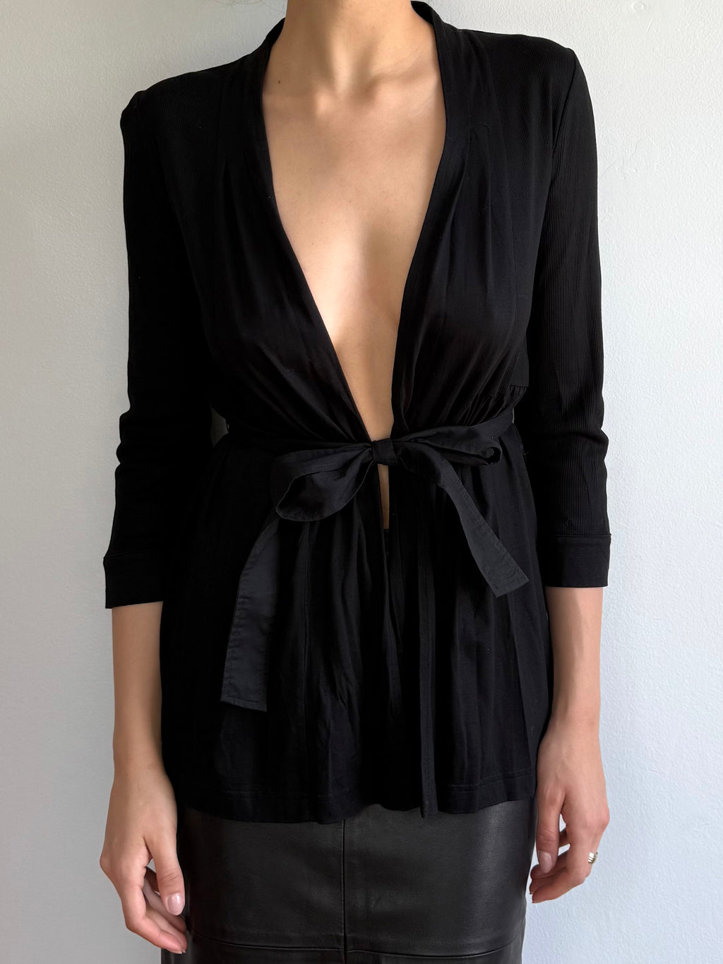 Courrèges Wrap Sleeve Cardigan / 38
