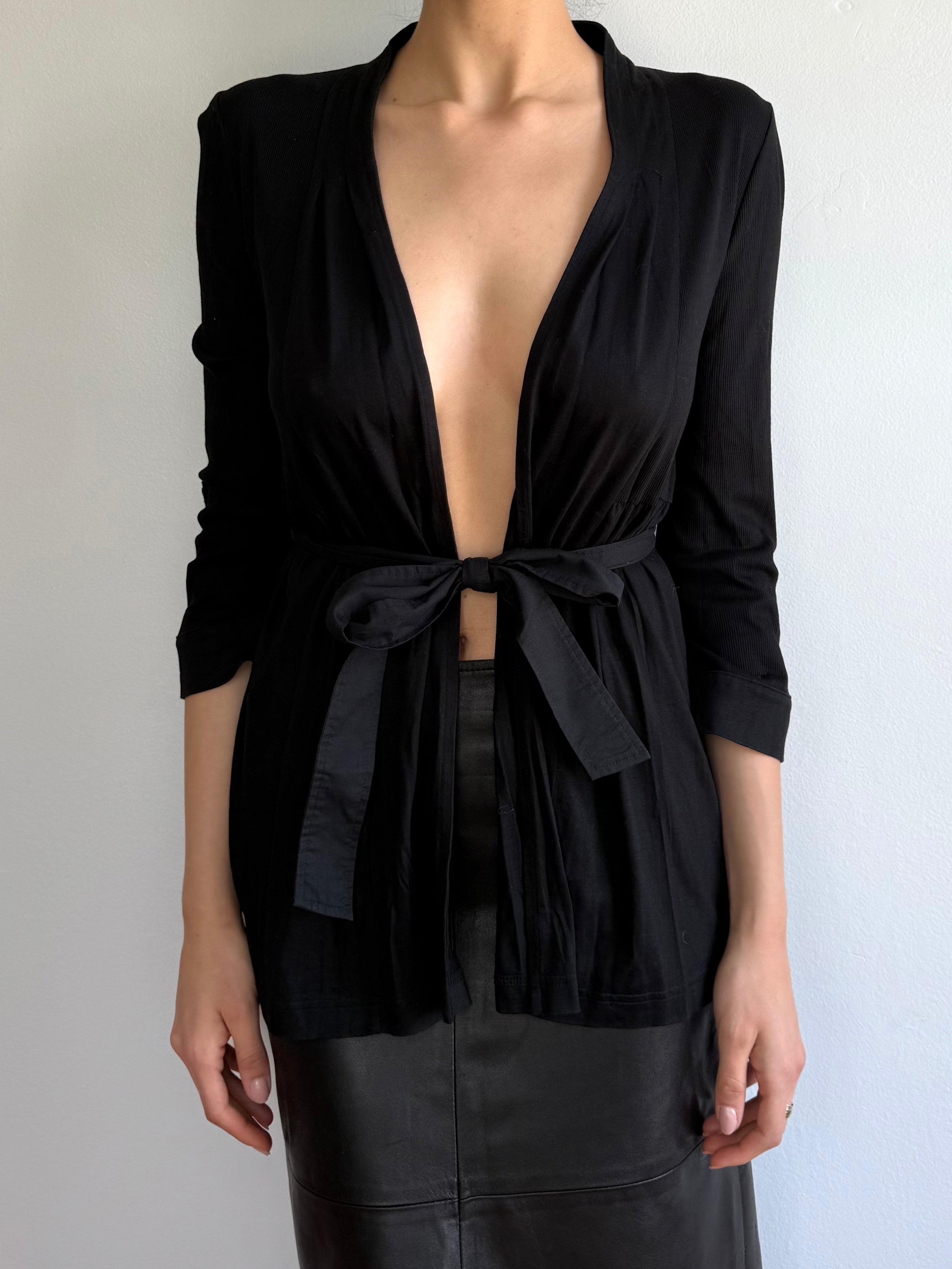 Courrèges Wrap Sleeve Cardigan / 38