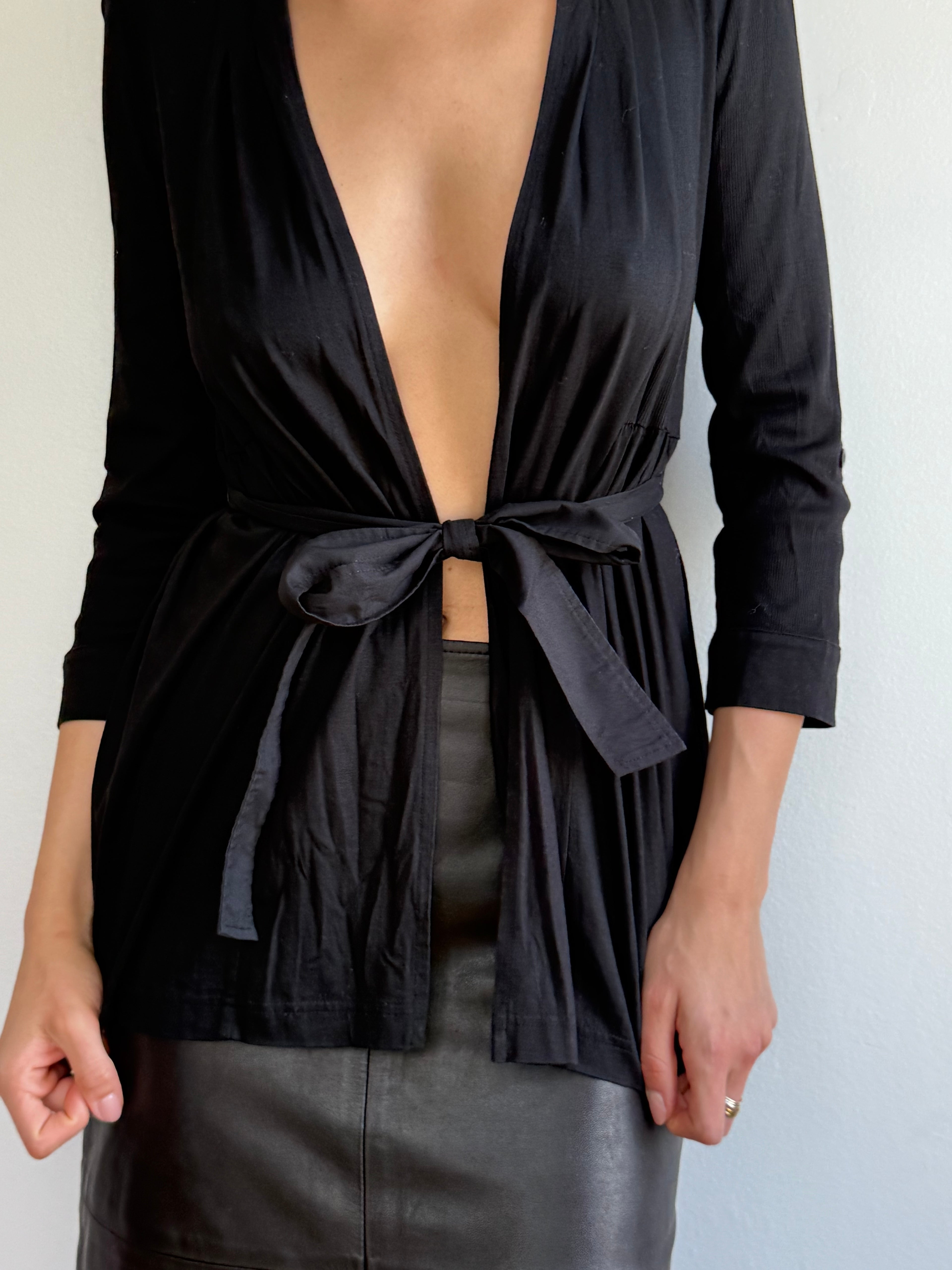 Courrèges Wrap Sleeve Cardigan / 38