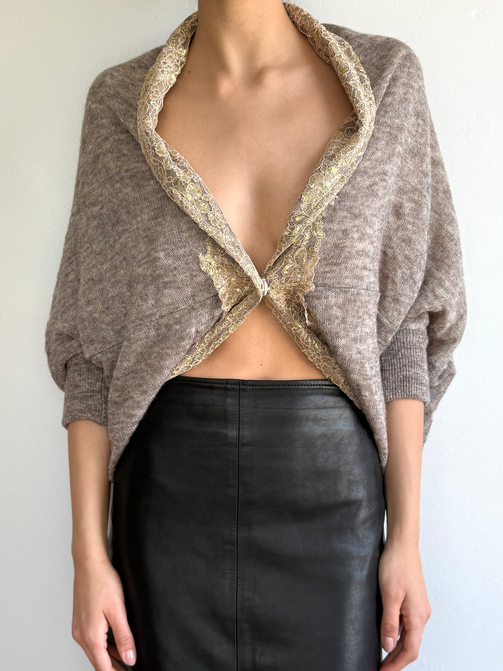 Batwing Lace Sweater / OS