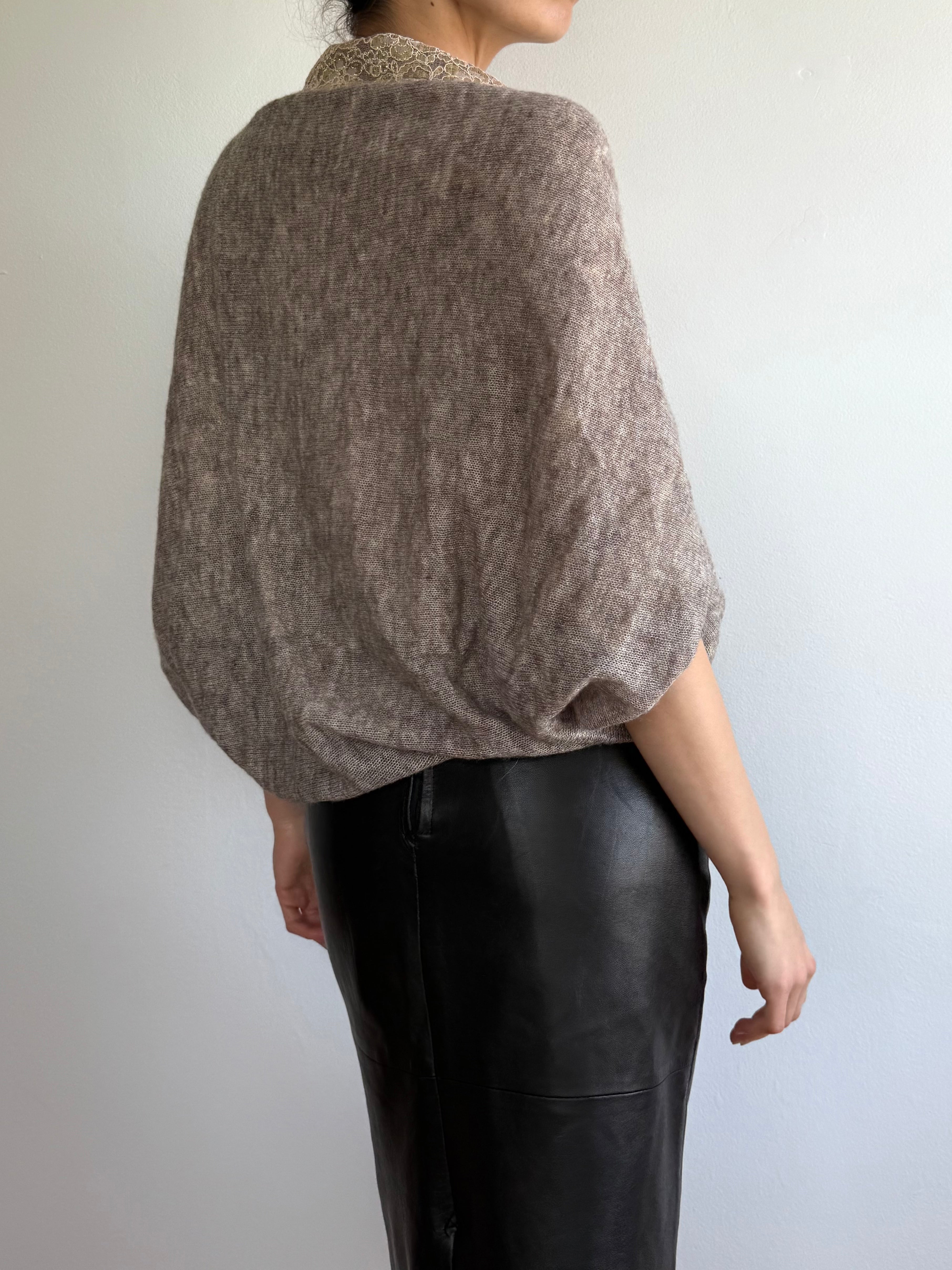 Batwing Lace Sweater / OS