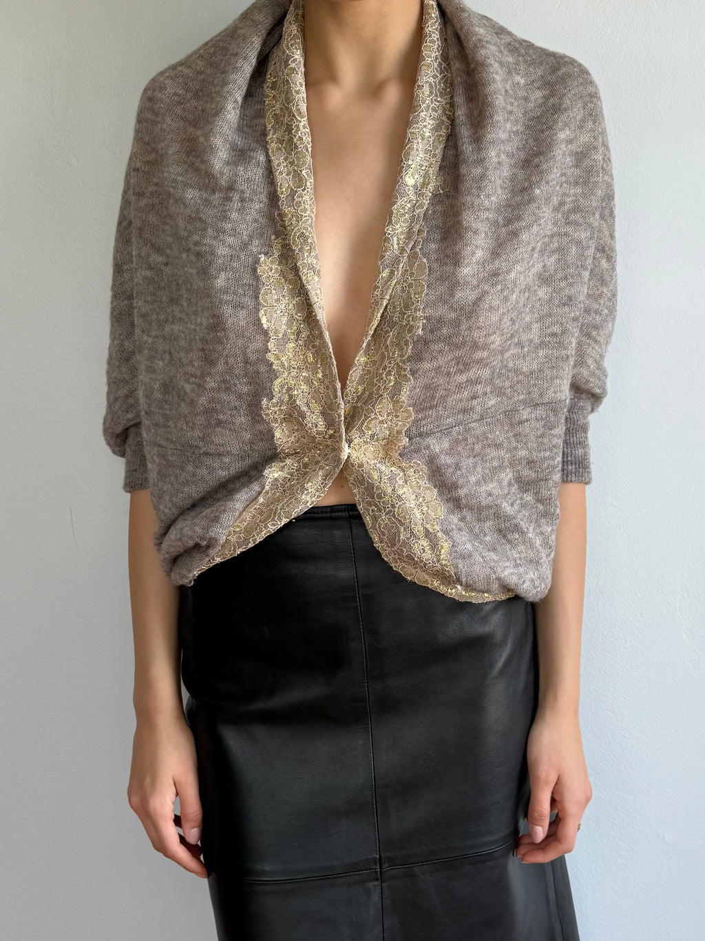 Batwing Lace Sweater / OS