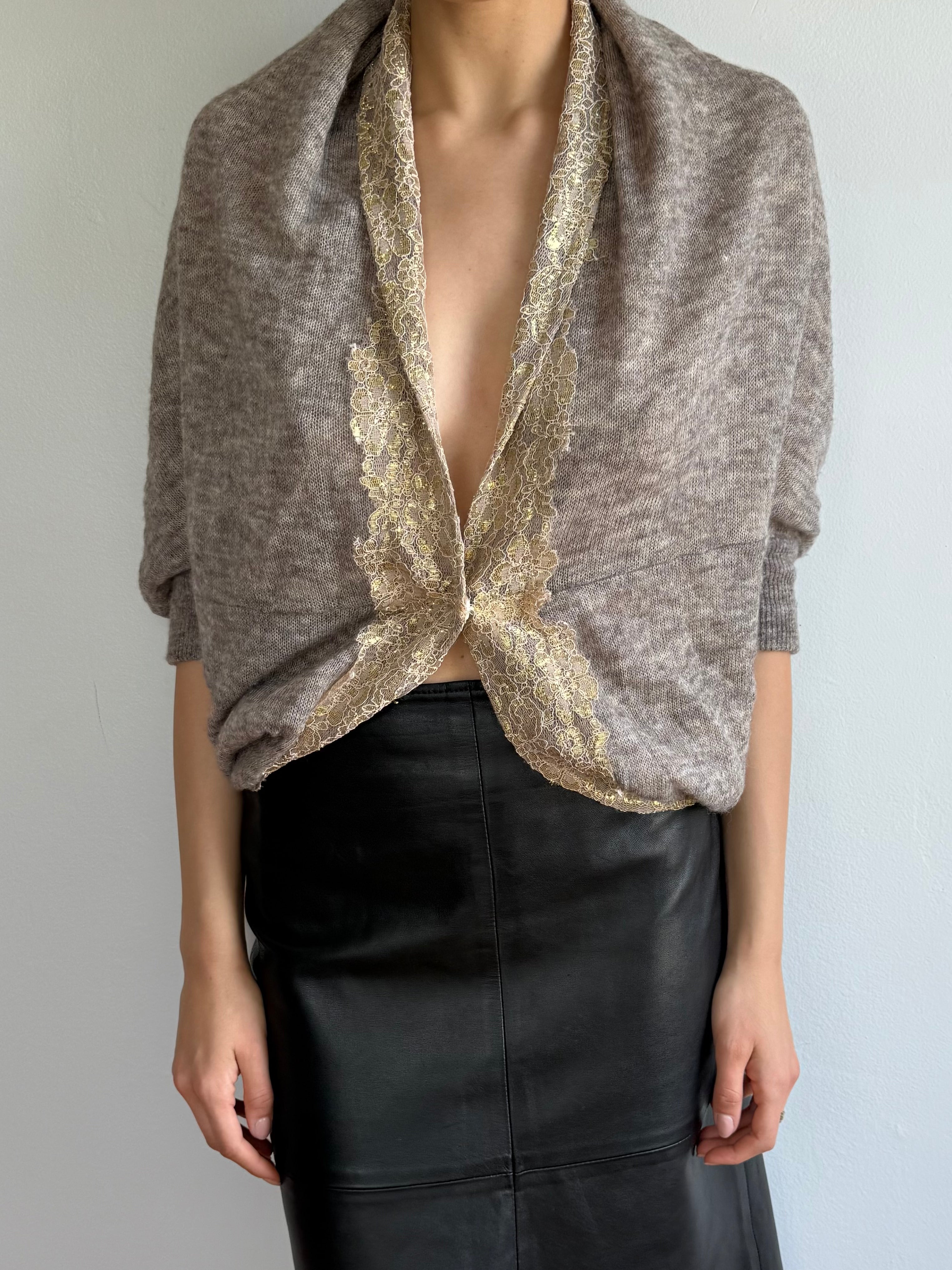 Batwing Lace Sweater / OS