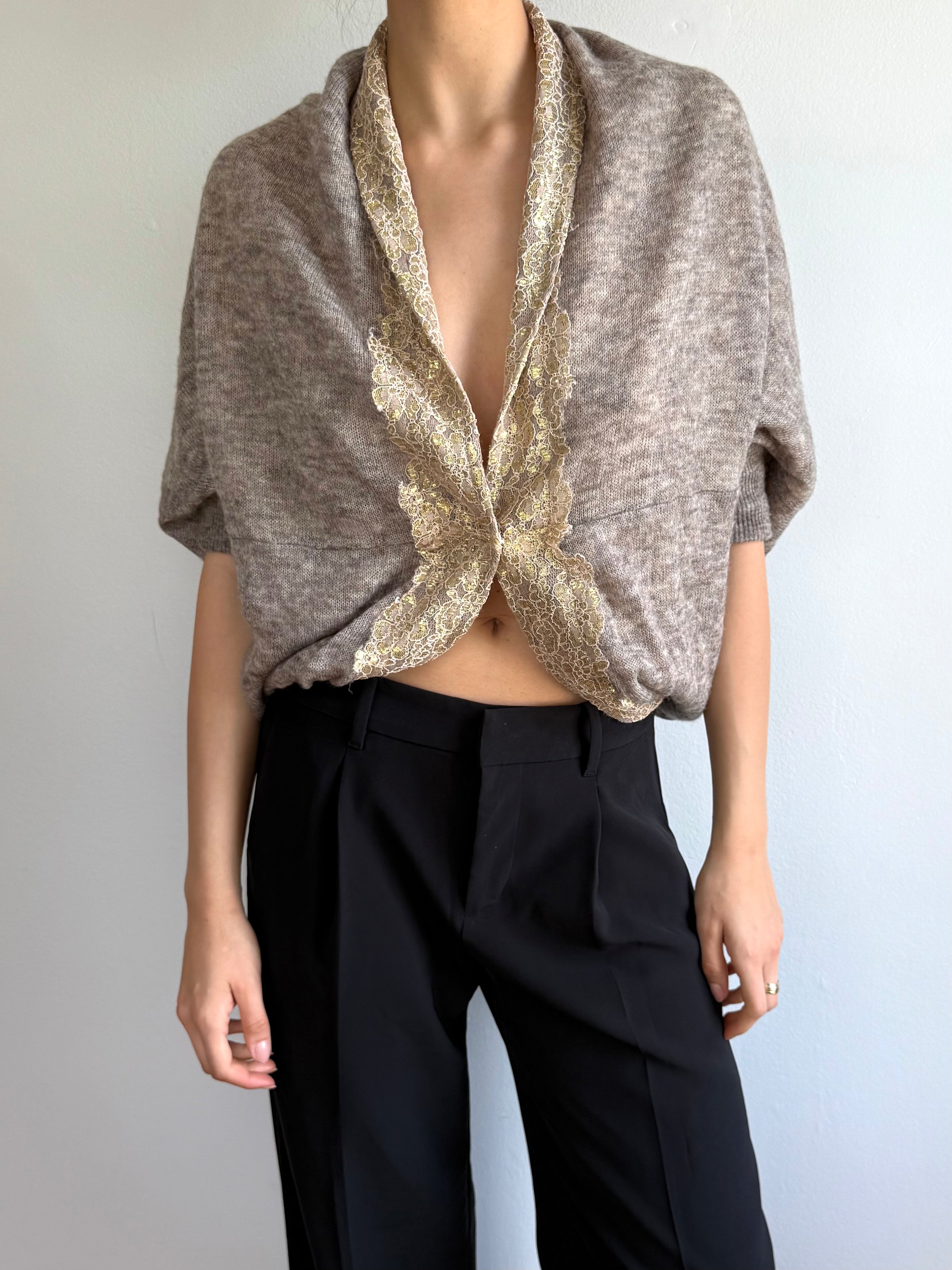 Batwing Lace Sweater / OS