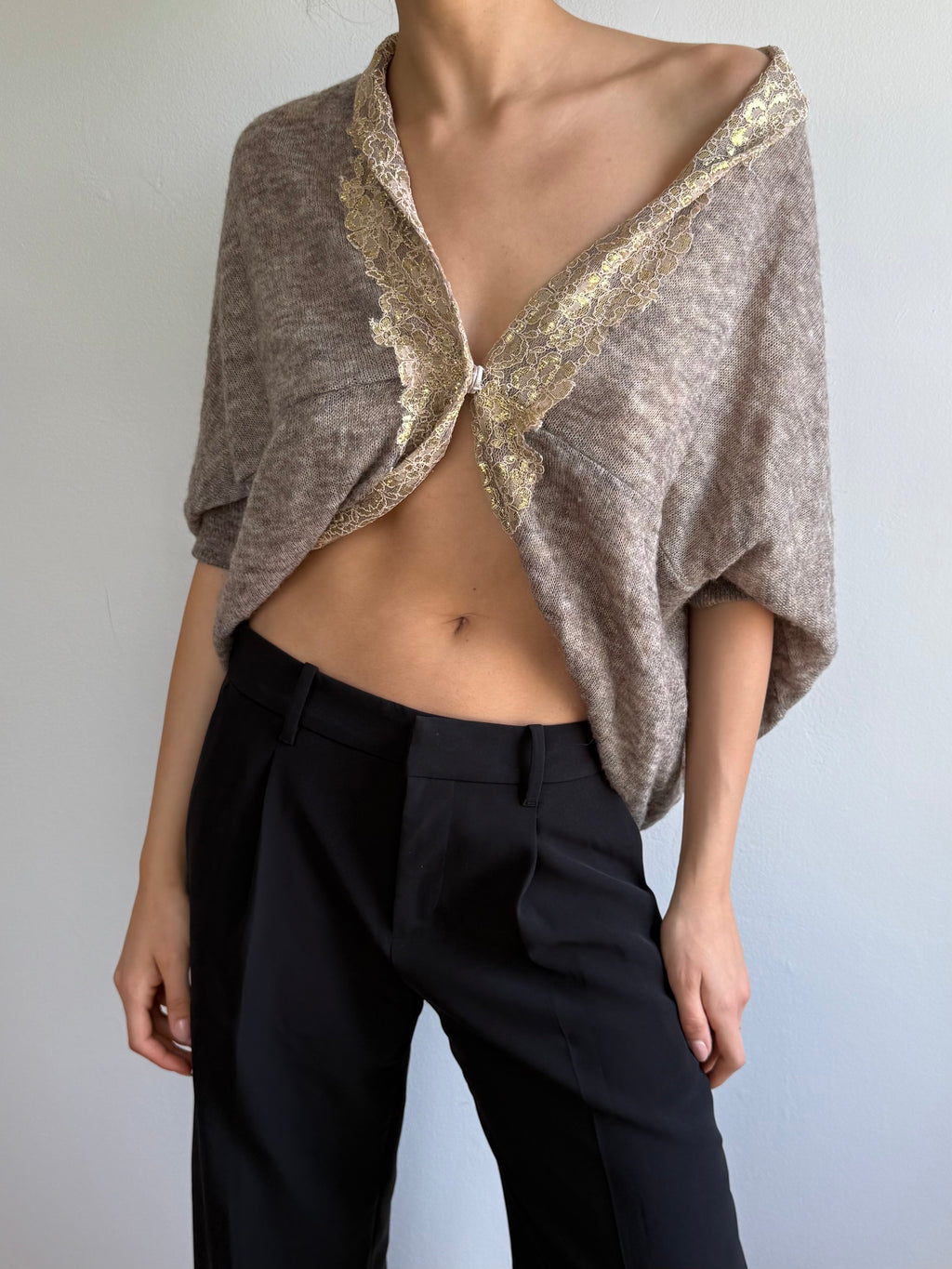 Batwing Lace Sweater / OS