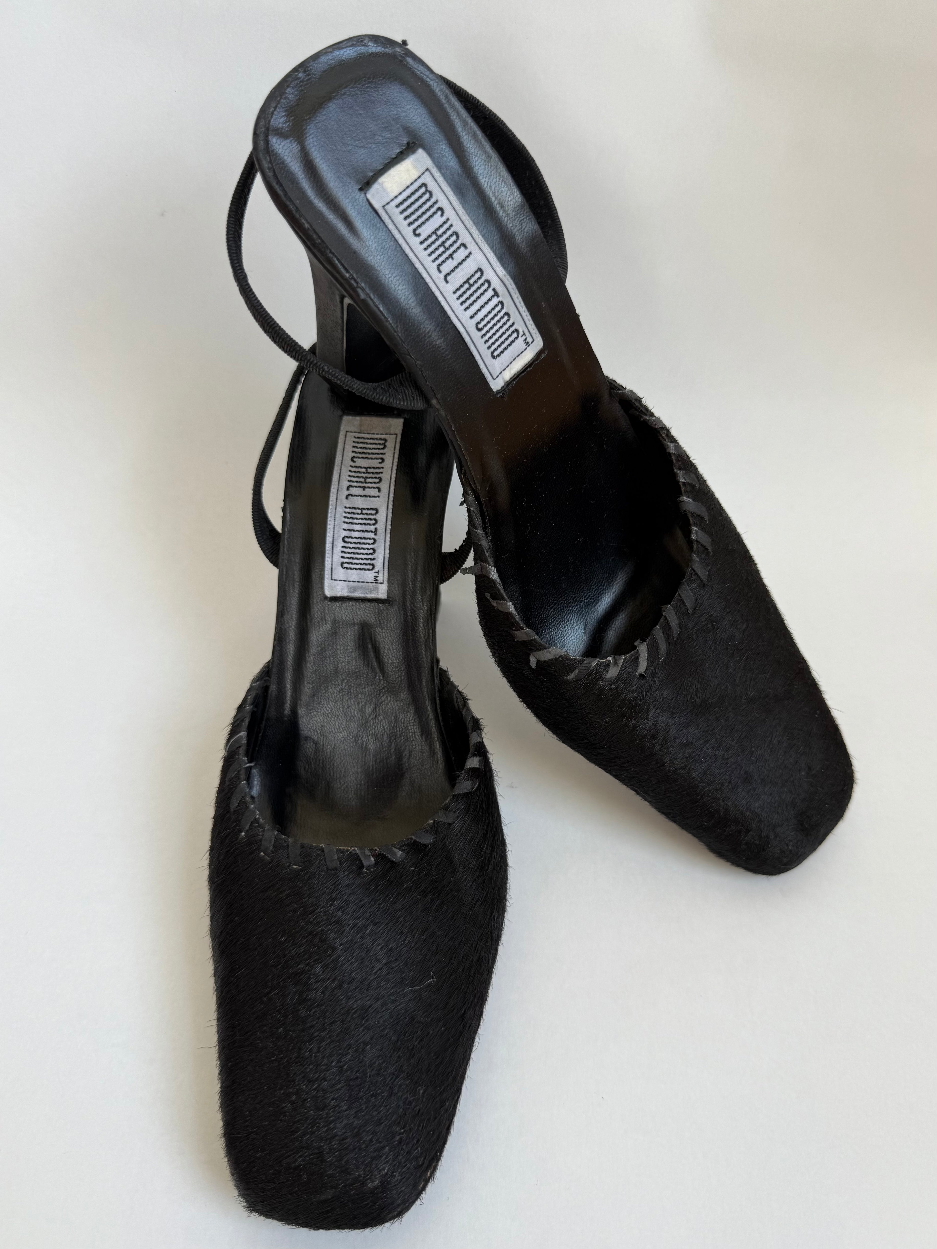 Ponyhair Slingback Mules / 7.5