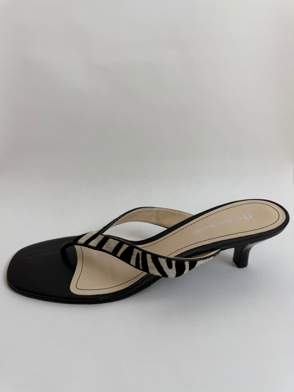 Etienne Aigner Zebra Kitten Heels / 10