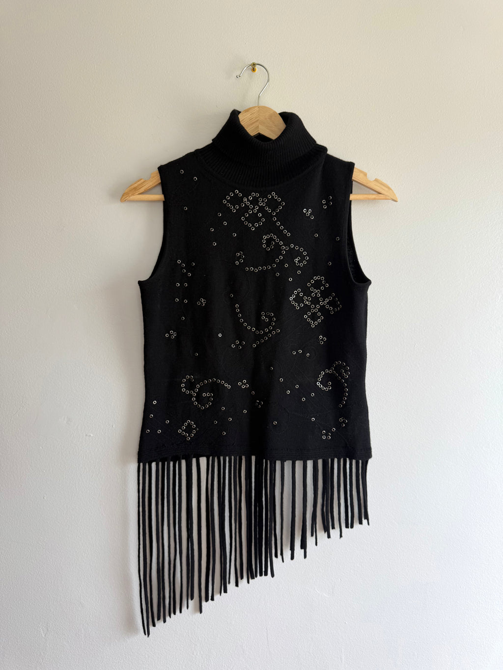 Vintage Studded Fringe Votre Nom Top  / M