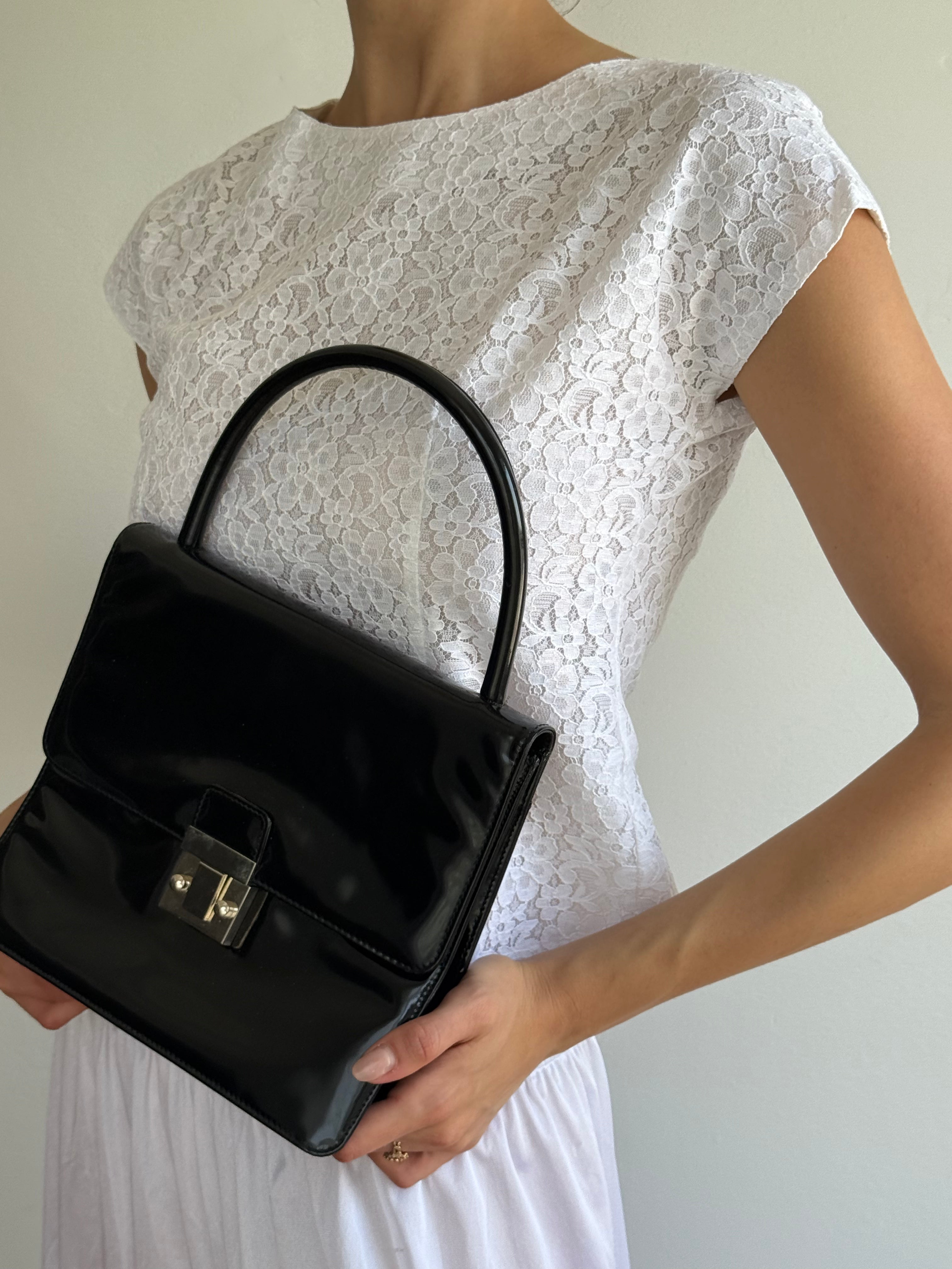 90s Patent Leather Handbag