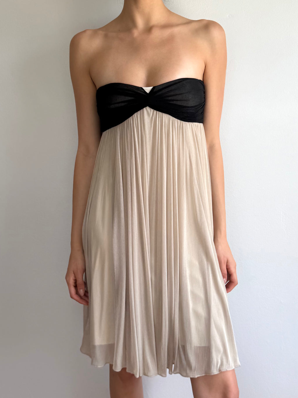 Black and Cream Babydoll dress / XS