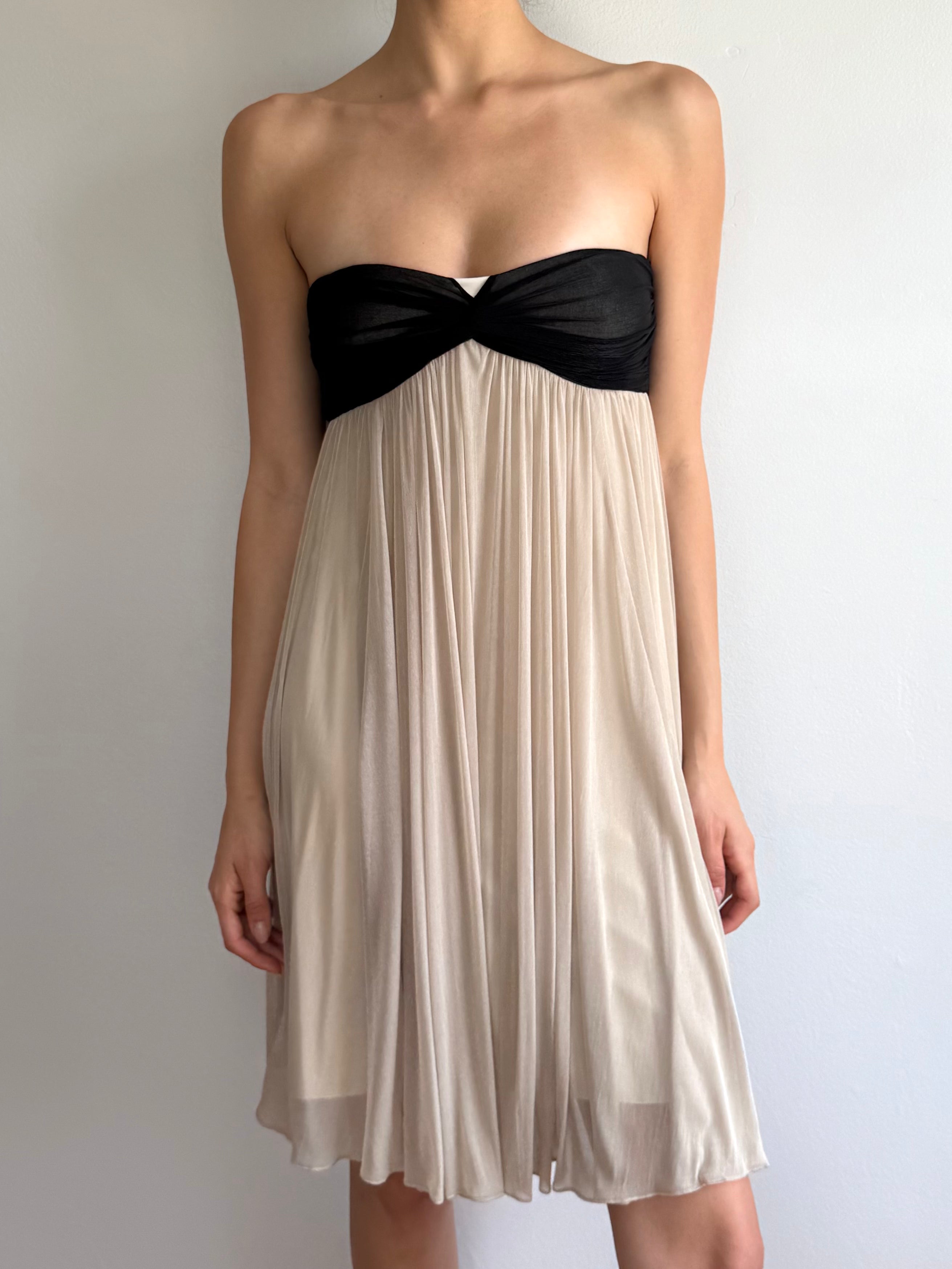 Black and Cream Babydoll dress / XS