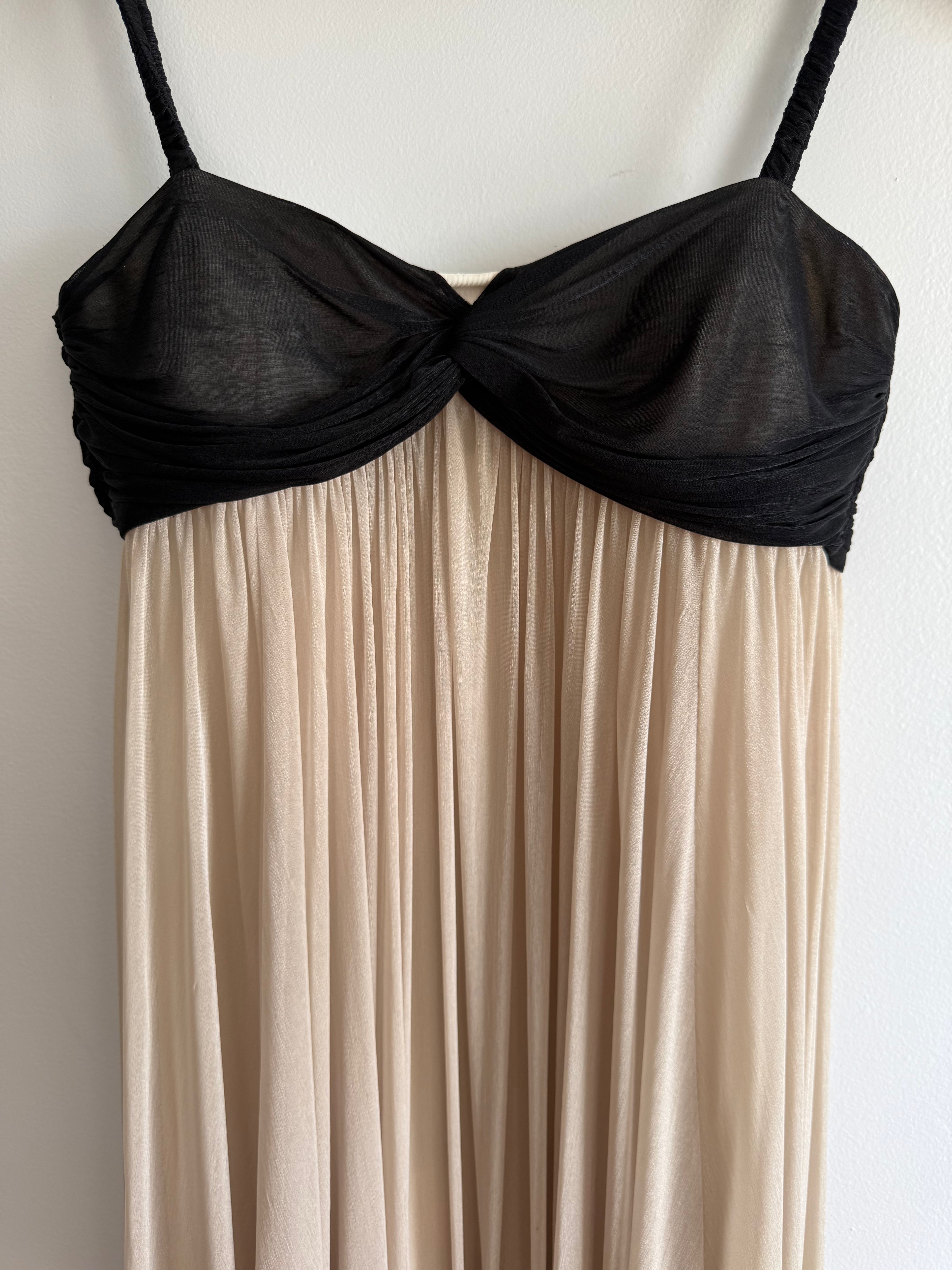 Black and Cream Babydoll dress / XS