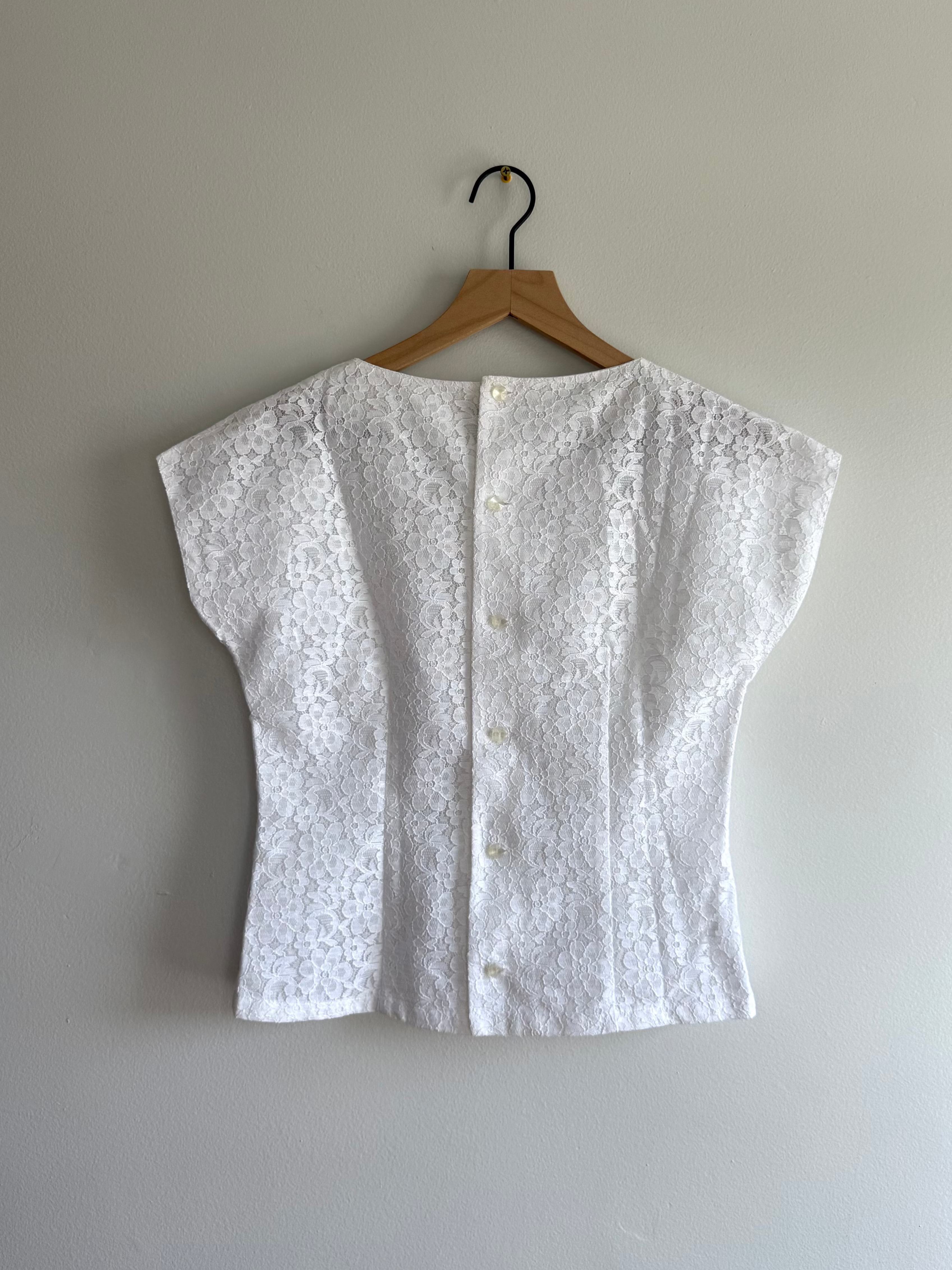 Floral Button Lace Top