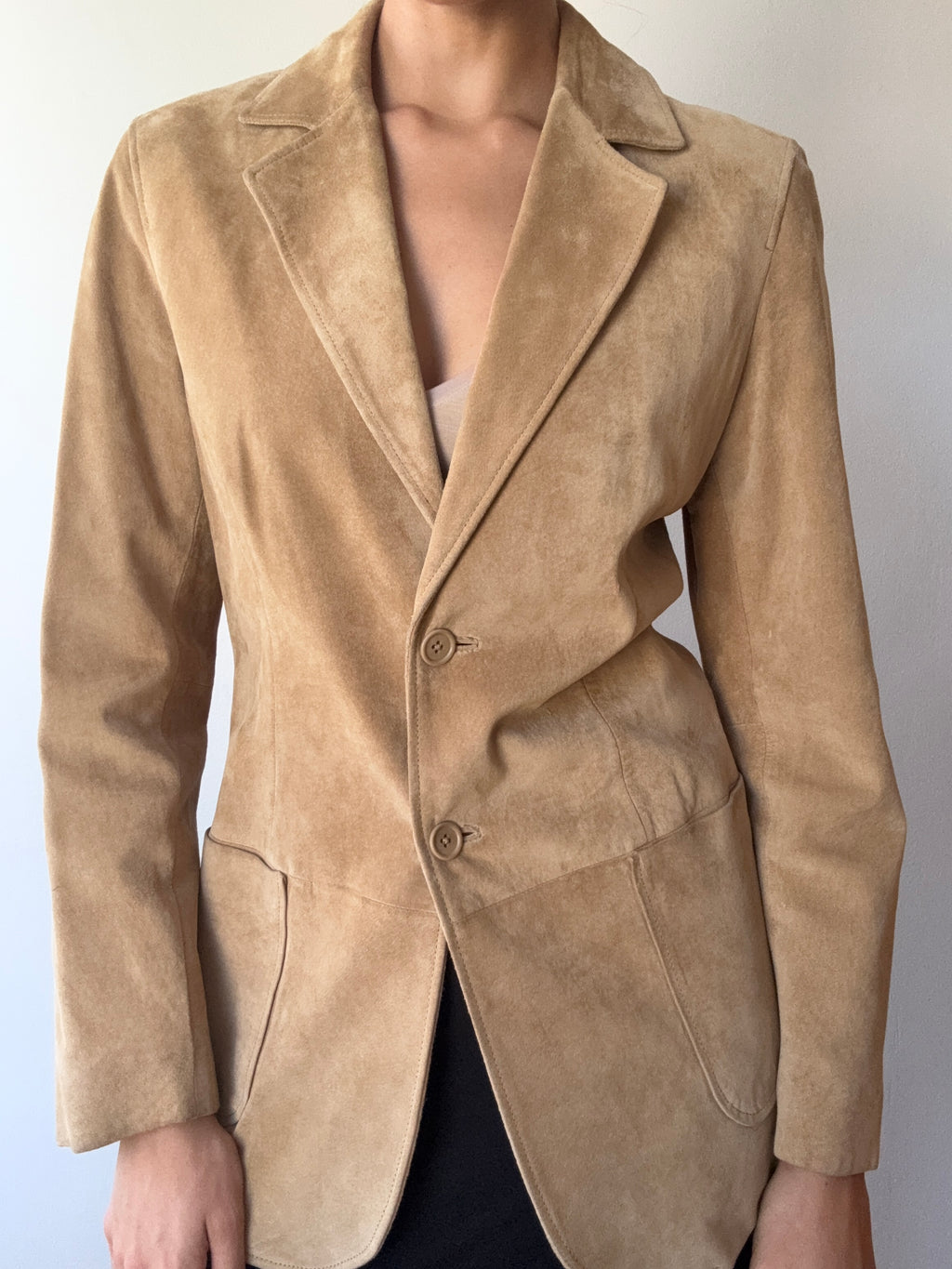 Vintage Suede Leather Blazer