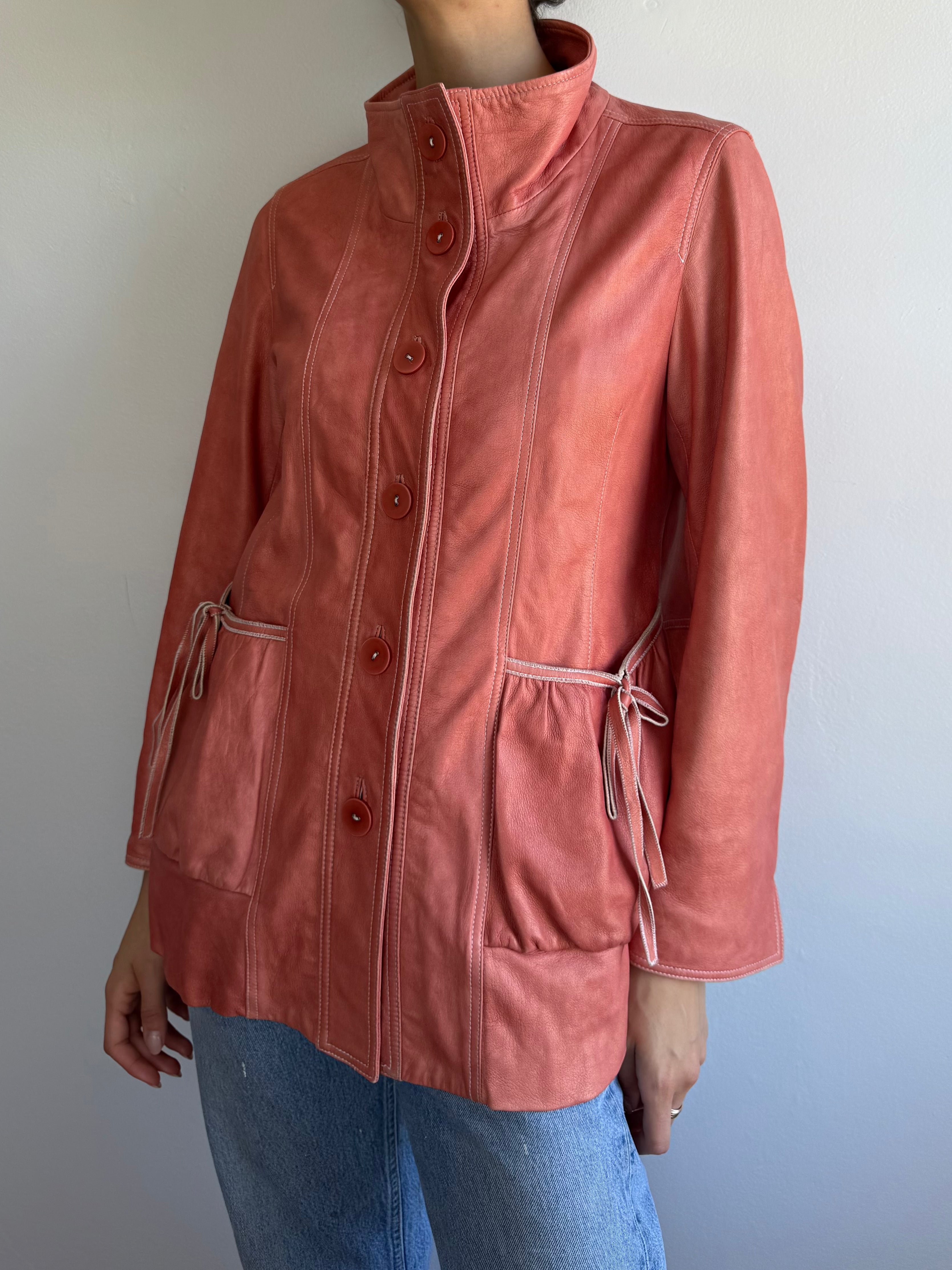 Vintage Sheepskin Leather Jacket L