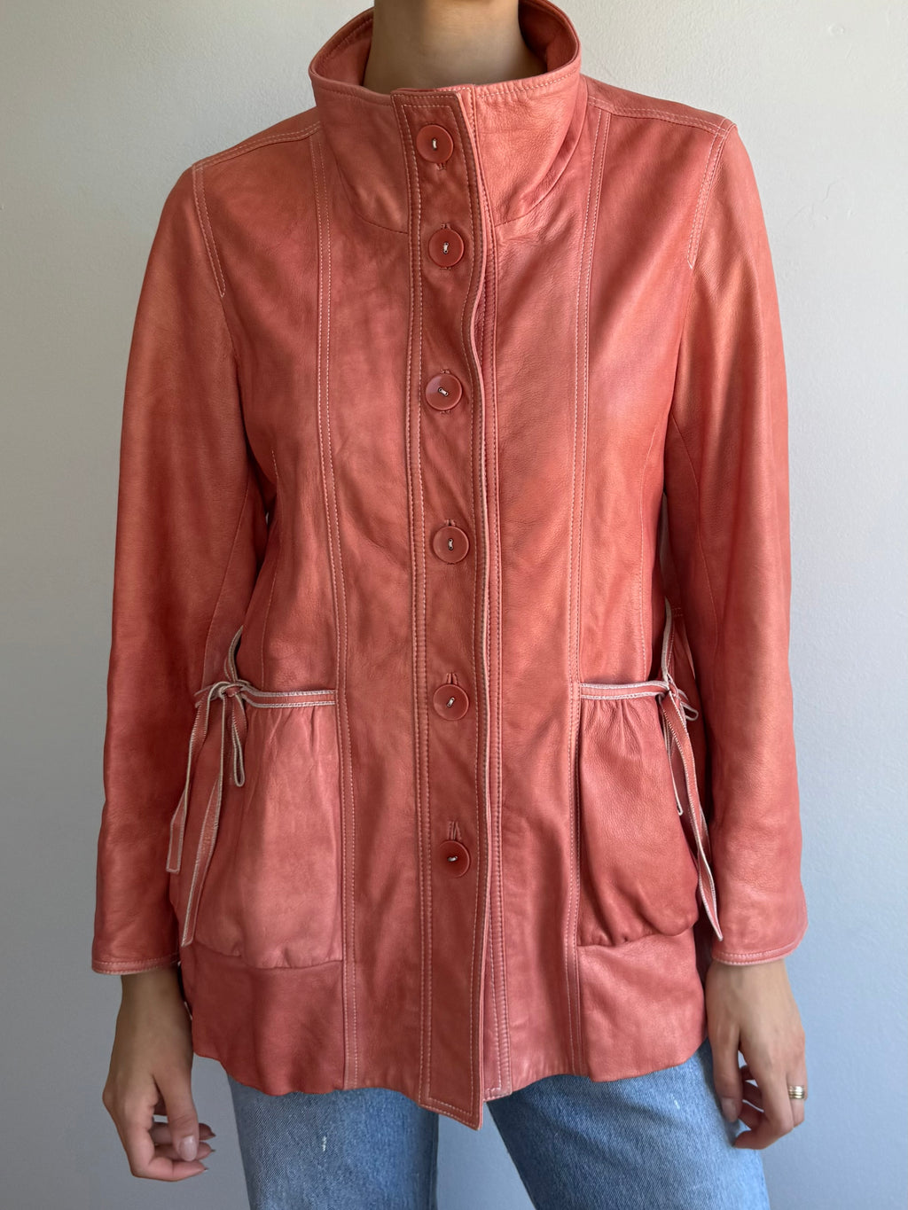 Vintage Sheepskin Leather Jacket L