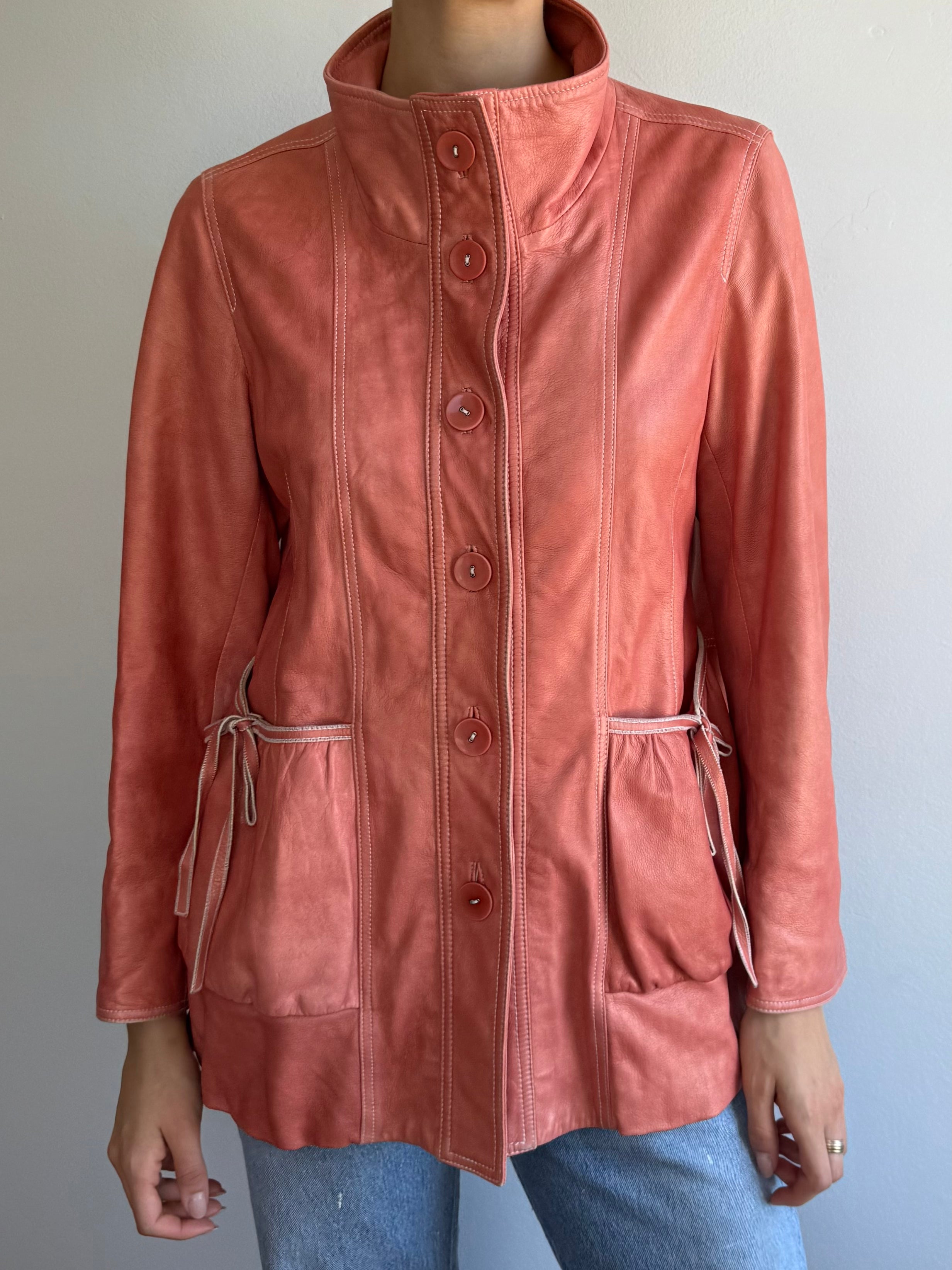 Vintage Sheepskin Leather Jacket L