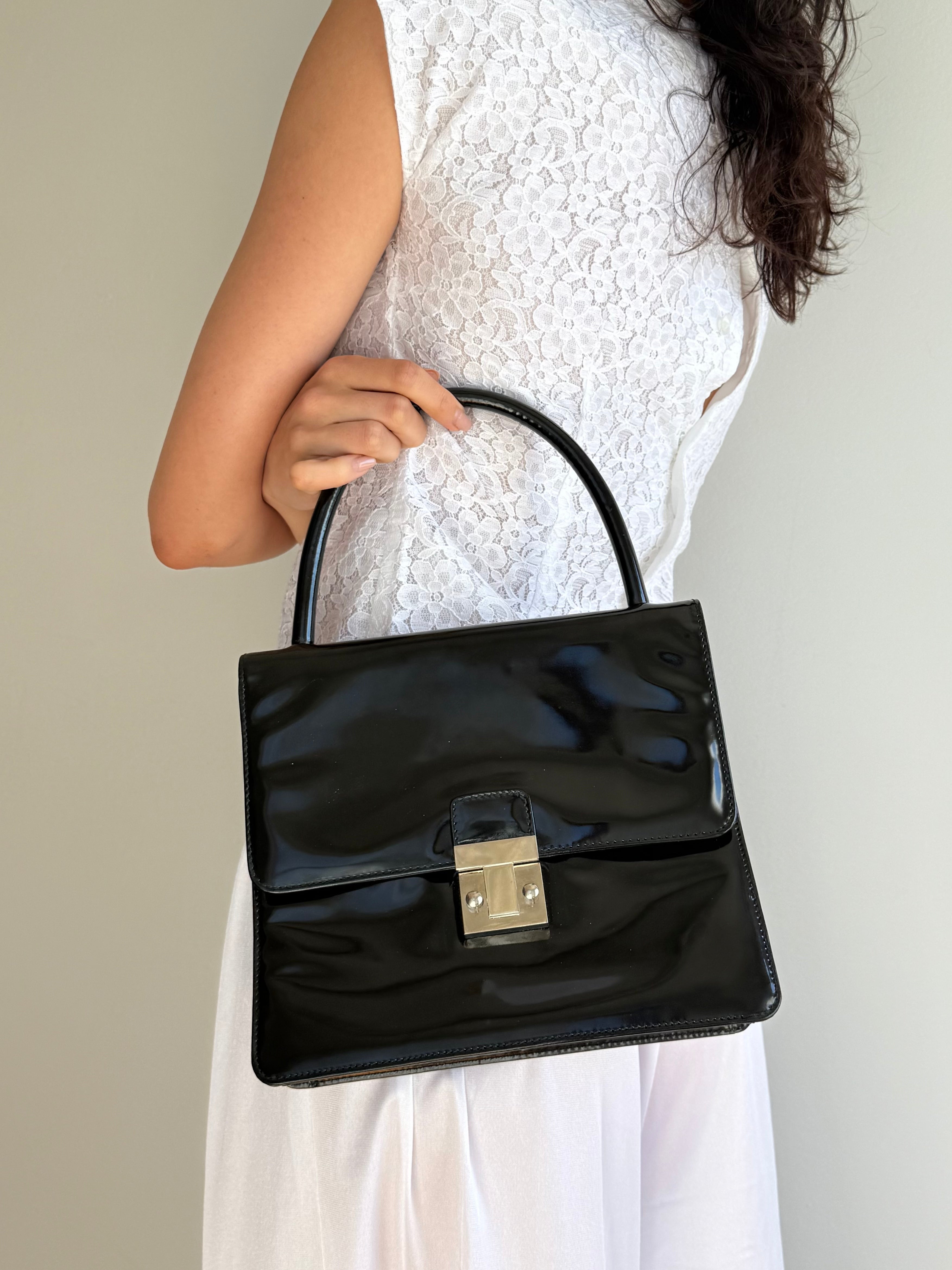 90s Patent Leather Handbag