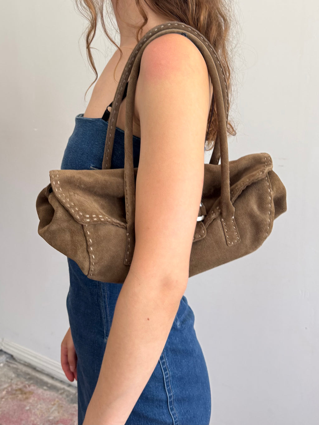 Ann Taylor Suede Shoulder Bag
