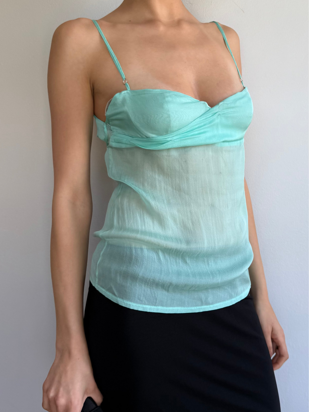 Costume National CNC Green Silk Cami / XS
