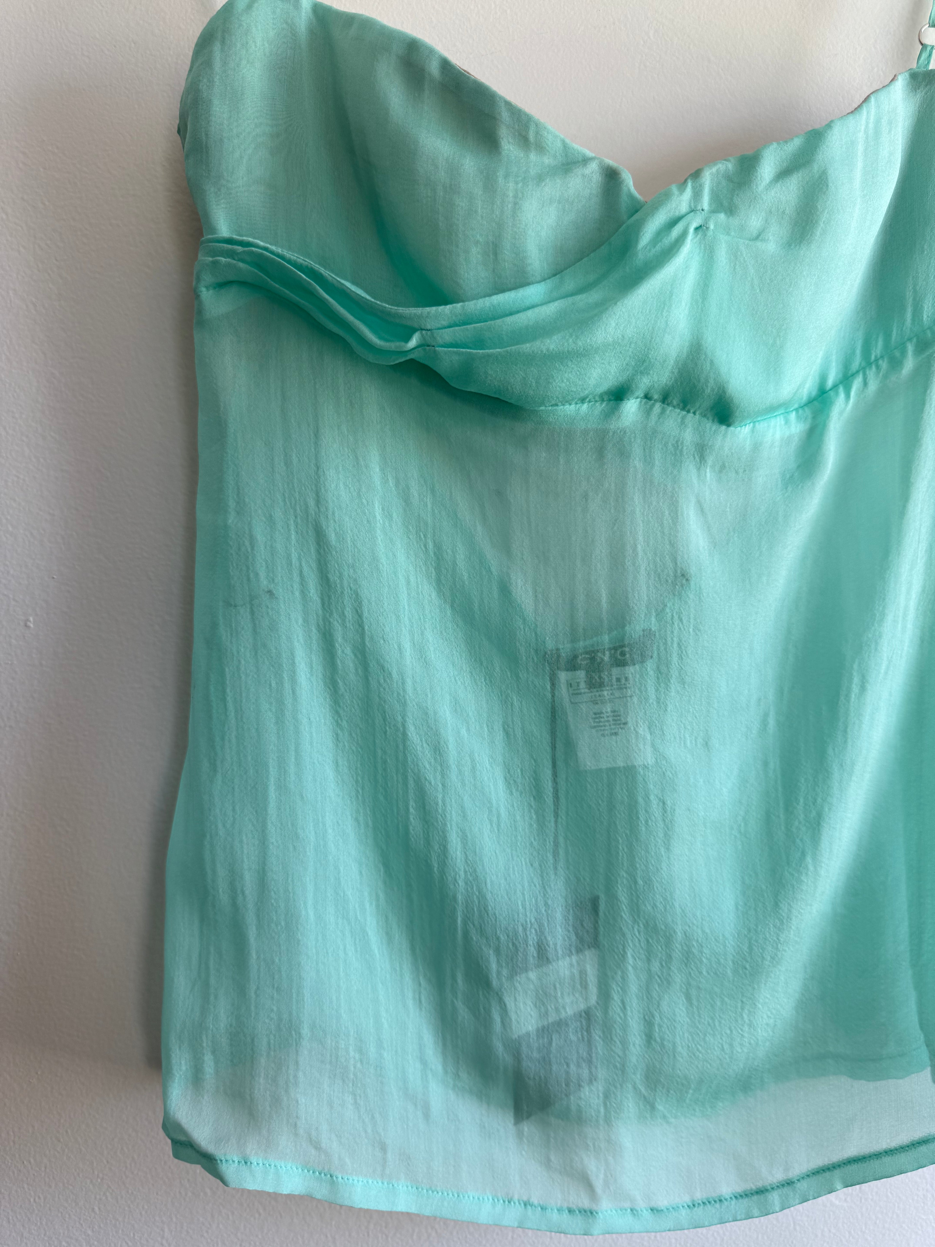 Costume National CNC Green Silk Cami / XS