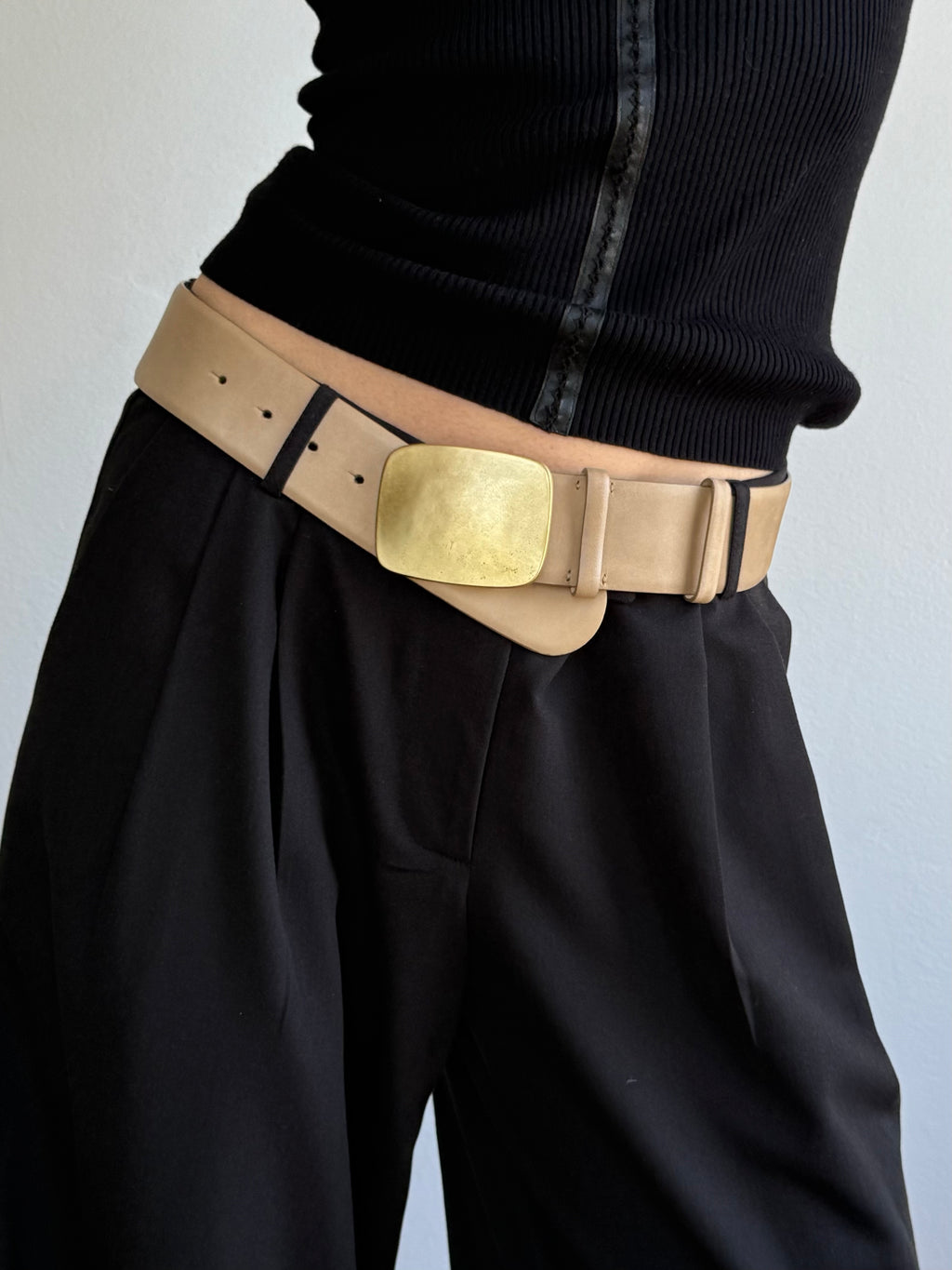 Donna Karan Gold Buckle Belt