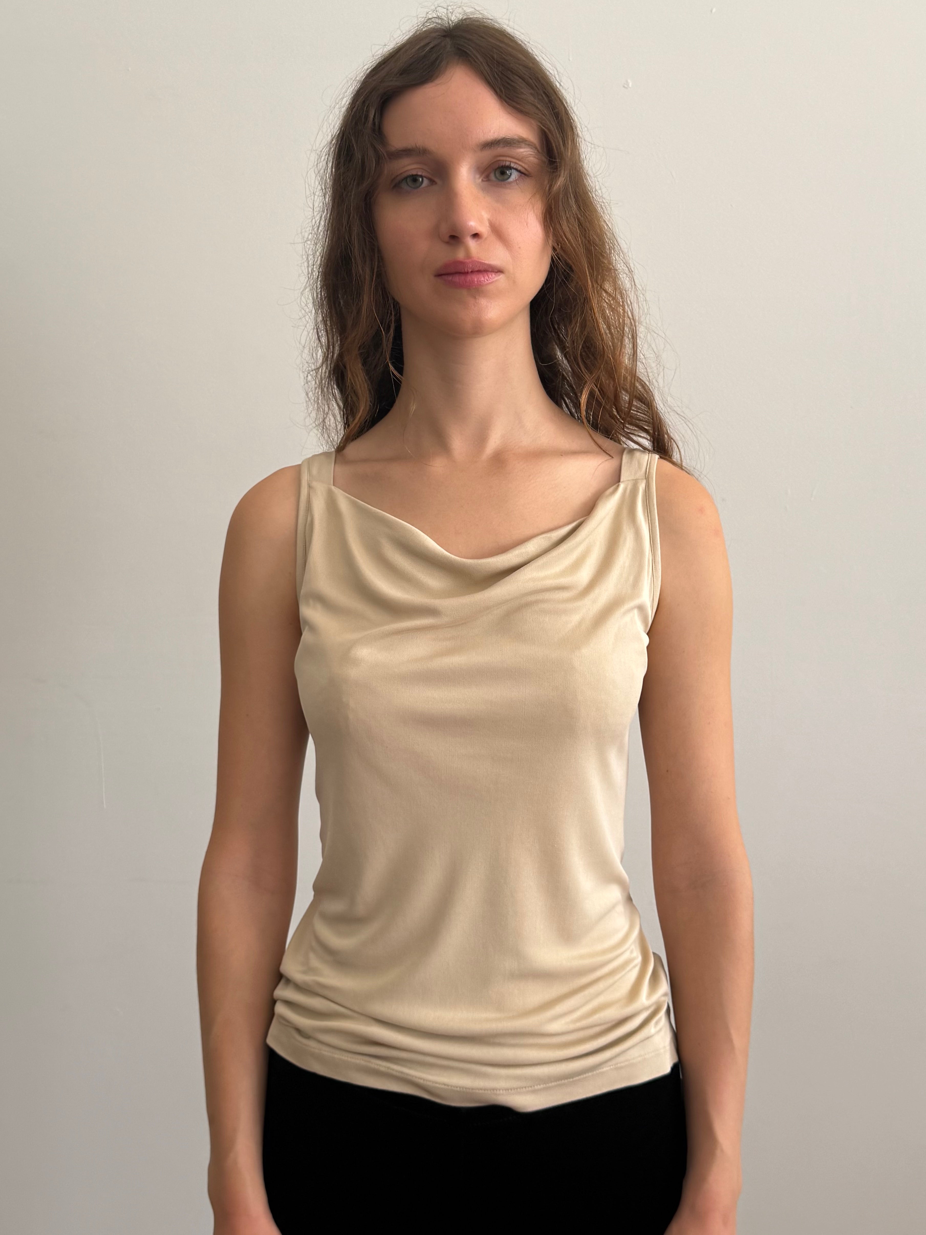 90s Cowl Neck Tank / S