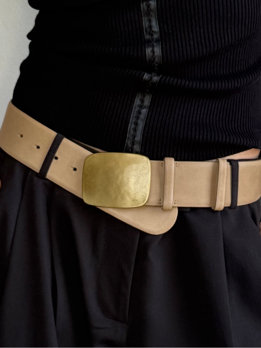 Donna Karan Gold Buckle Belt