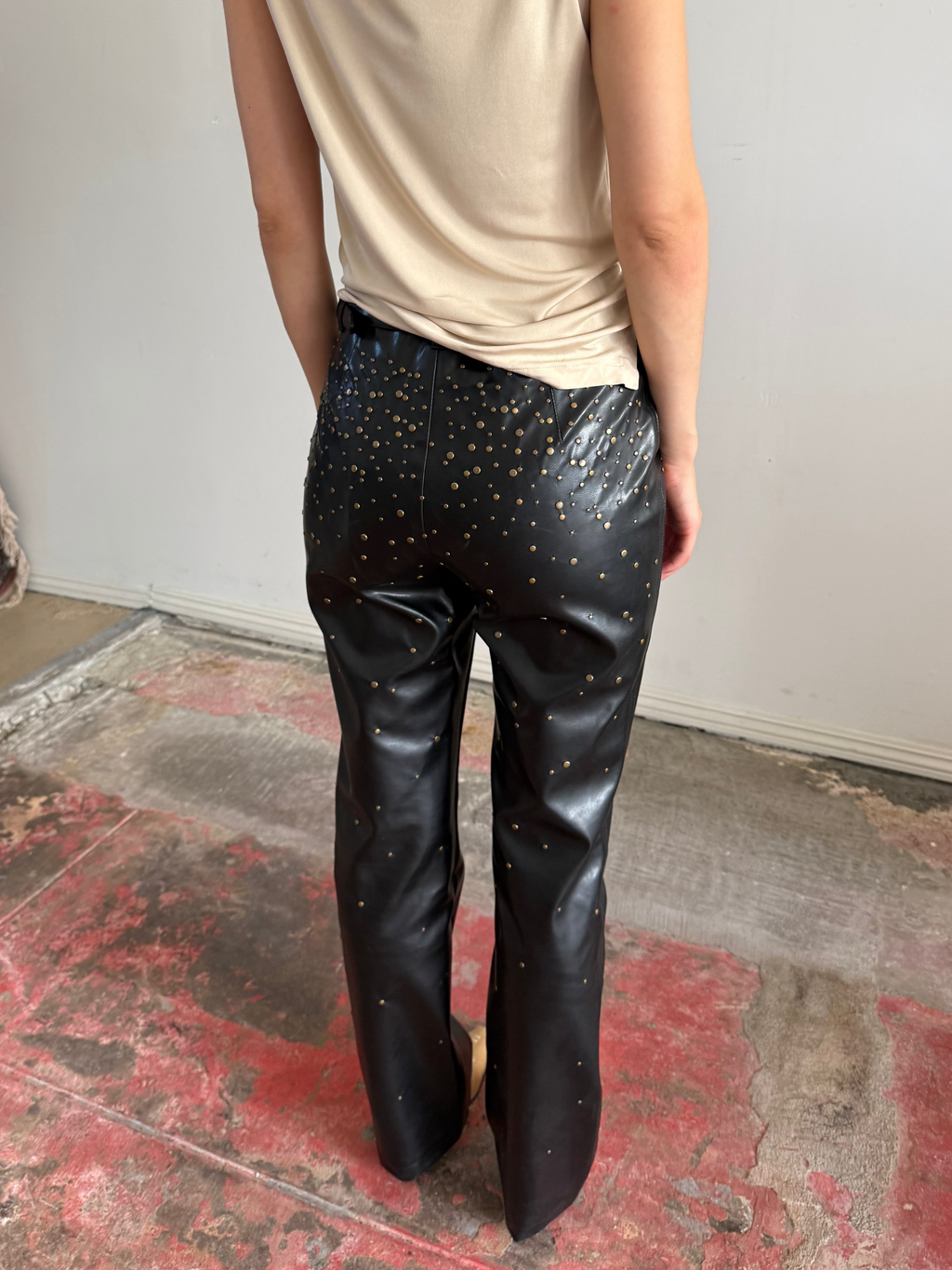 Studded Moschino Leather Pants