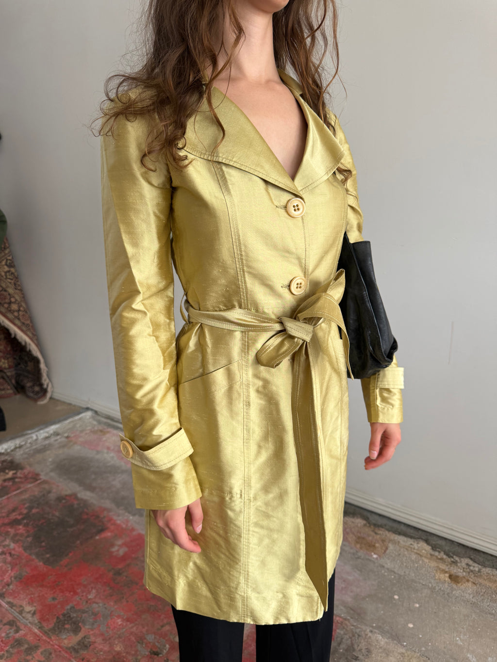 Silk Trench Coat /
