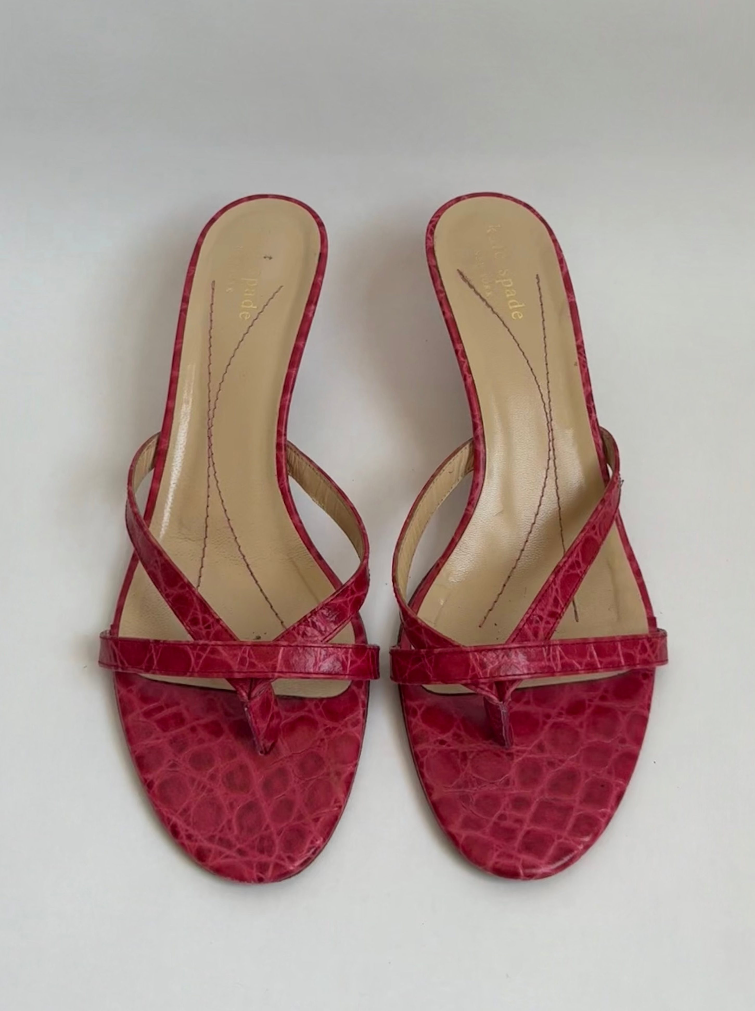 Vintage Croc Kitten Heels / 7.5