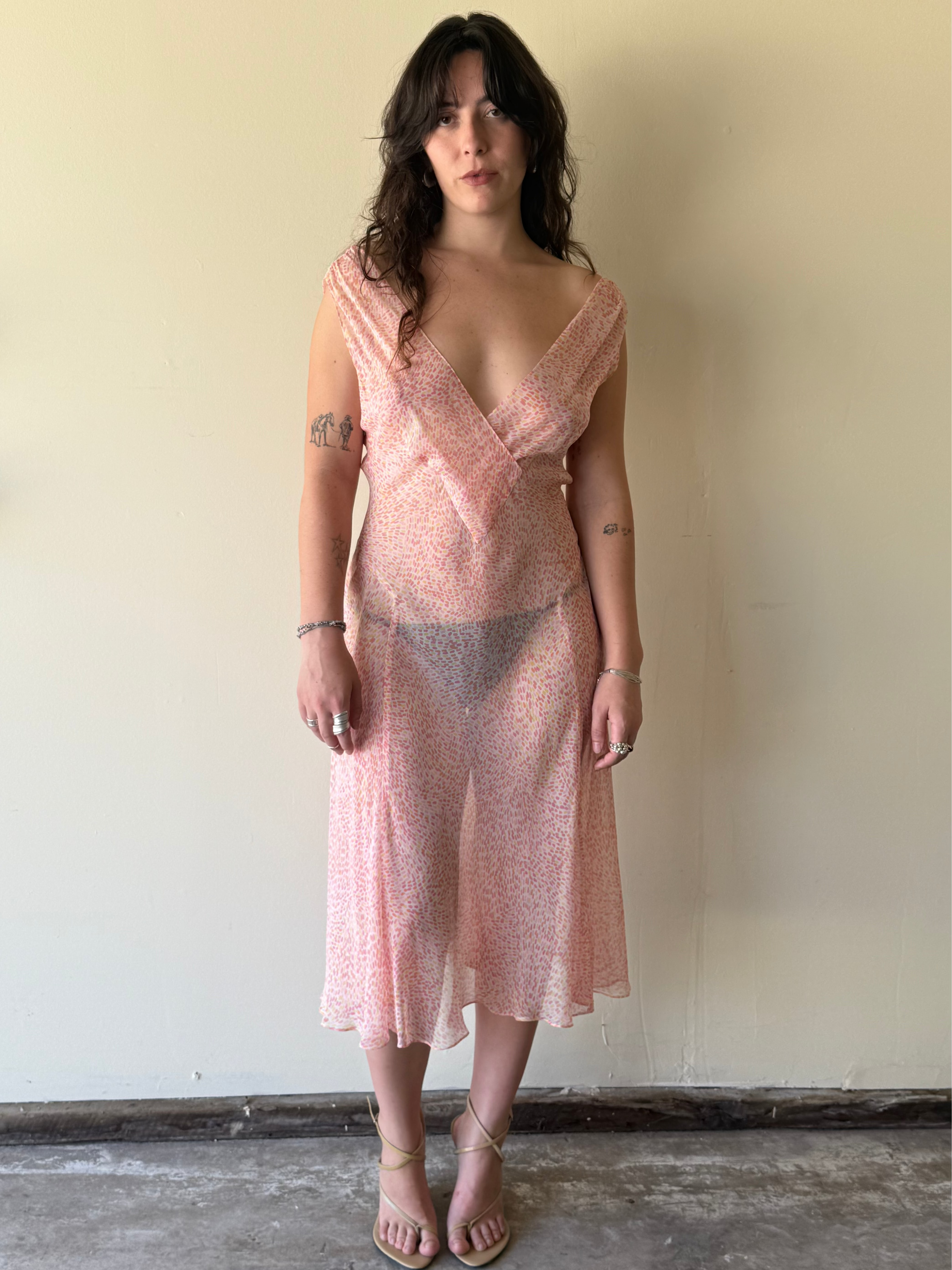 Silk Talbots Sheer Dress / 6
