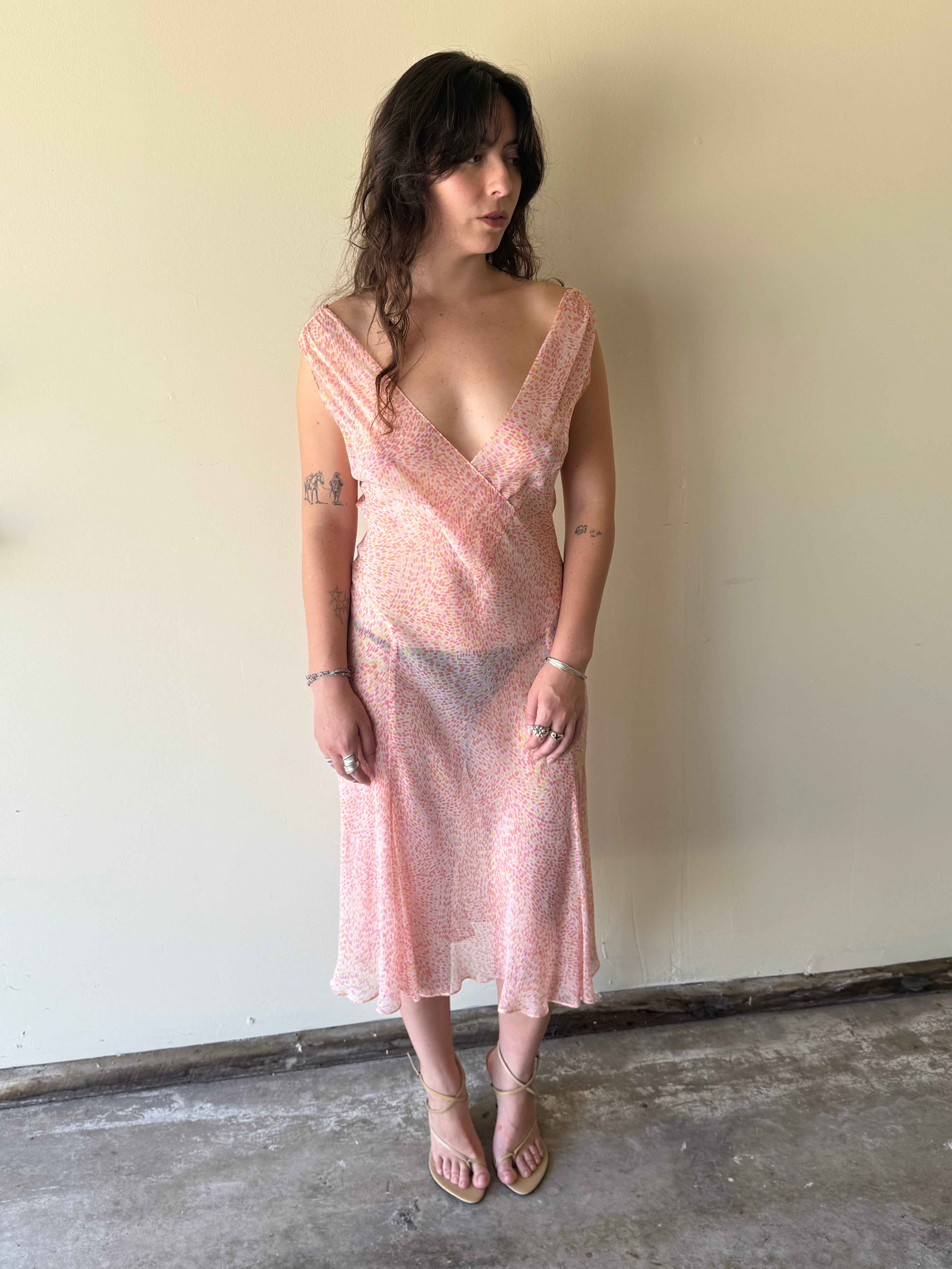 Silk Talbots Sheer Dress / 6