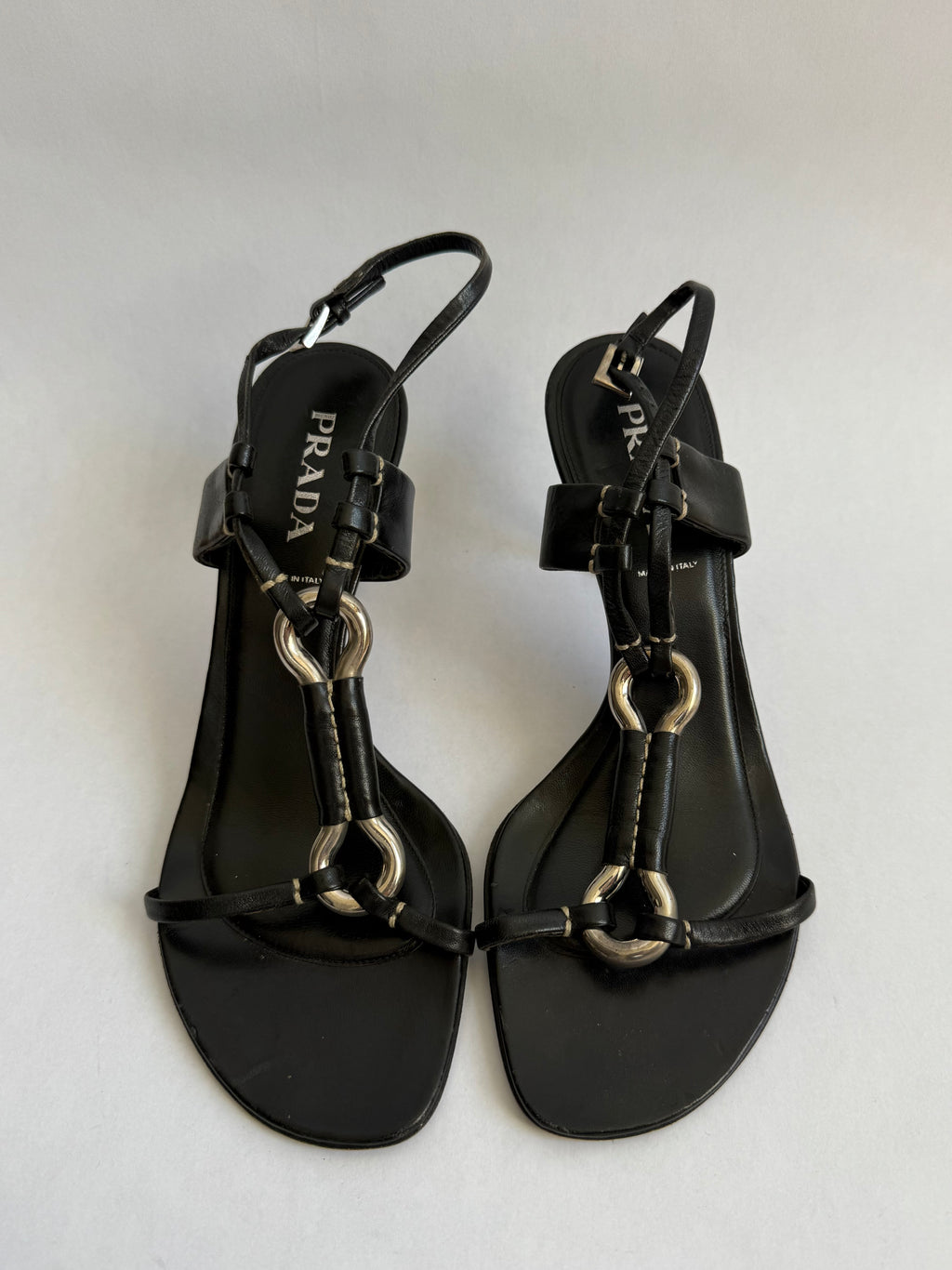 Prada T-Strap Black Heels / EU 36.5