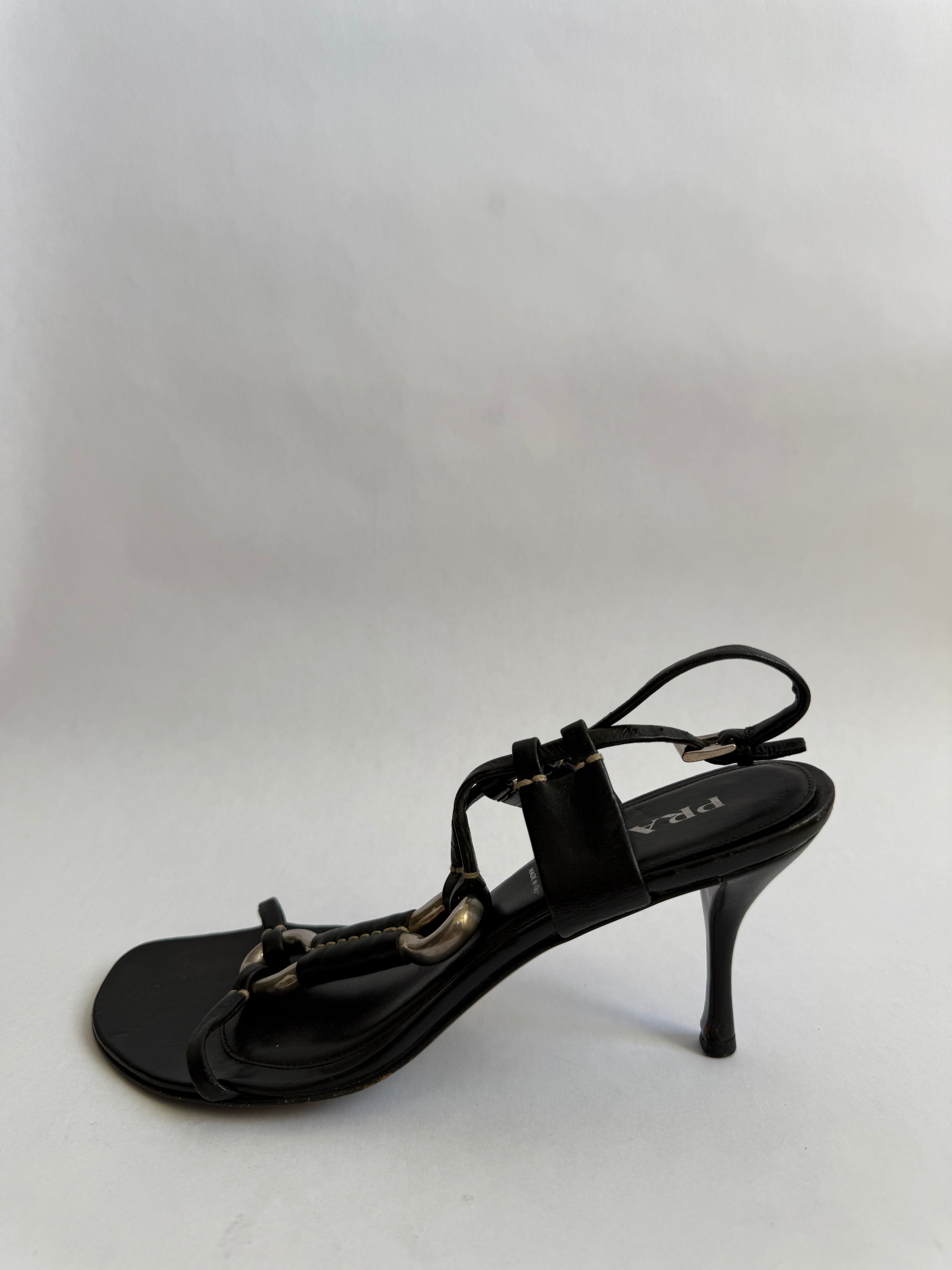 Prada T-Strap Black Heels / EU 36.5