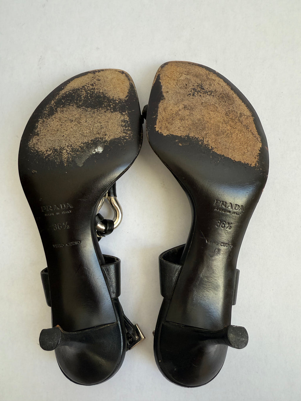 Prada T-Strap Black Heels / EU 36.5