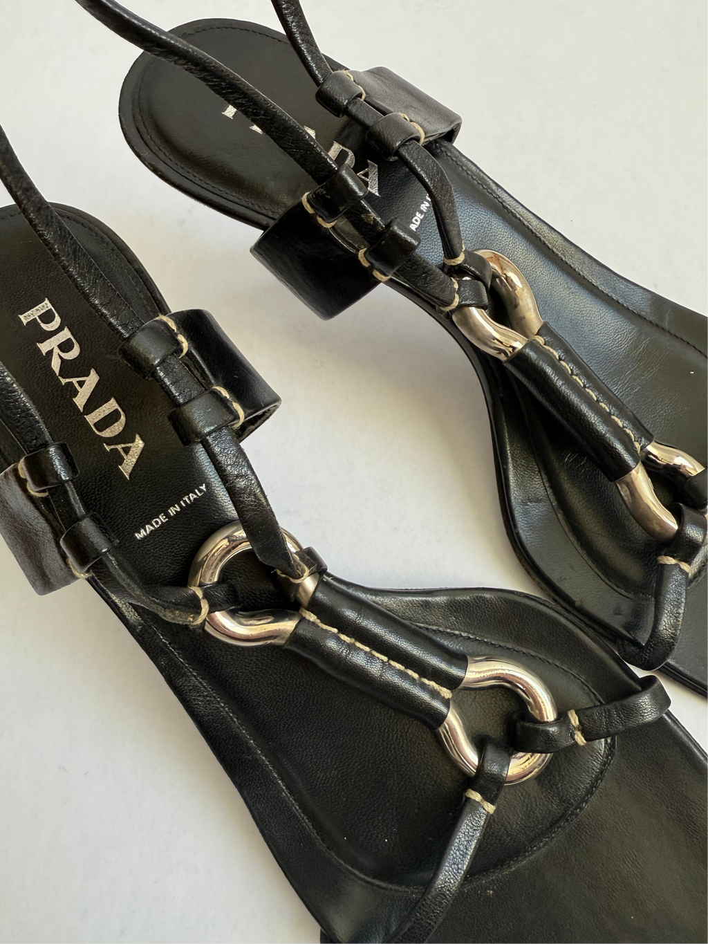 Prada T-Strap Black Heels / EU 36.5