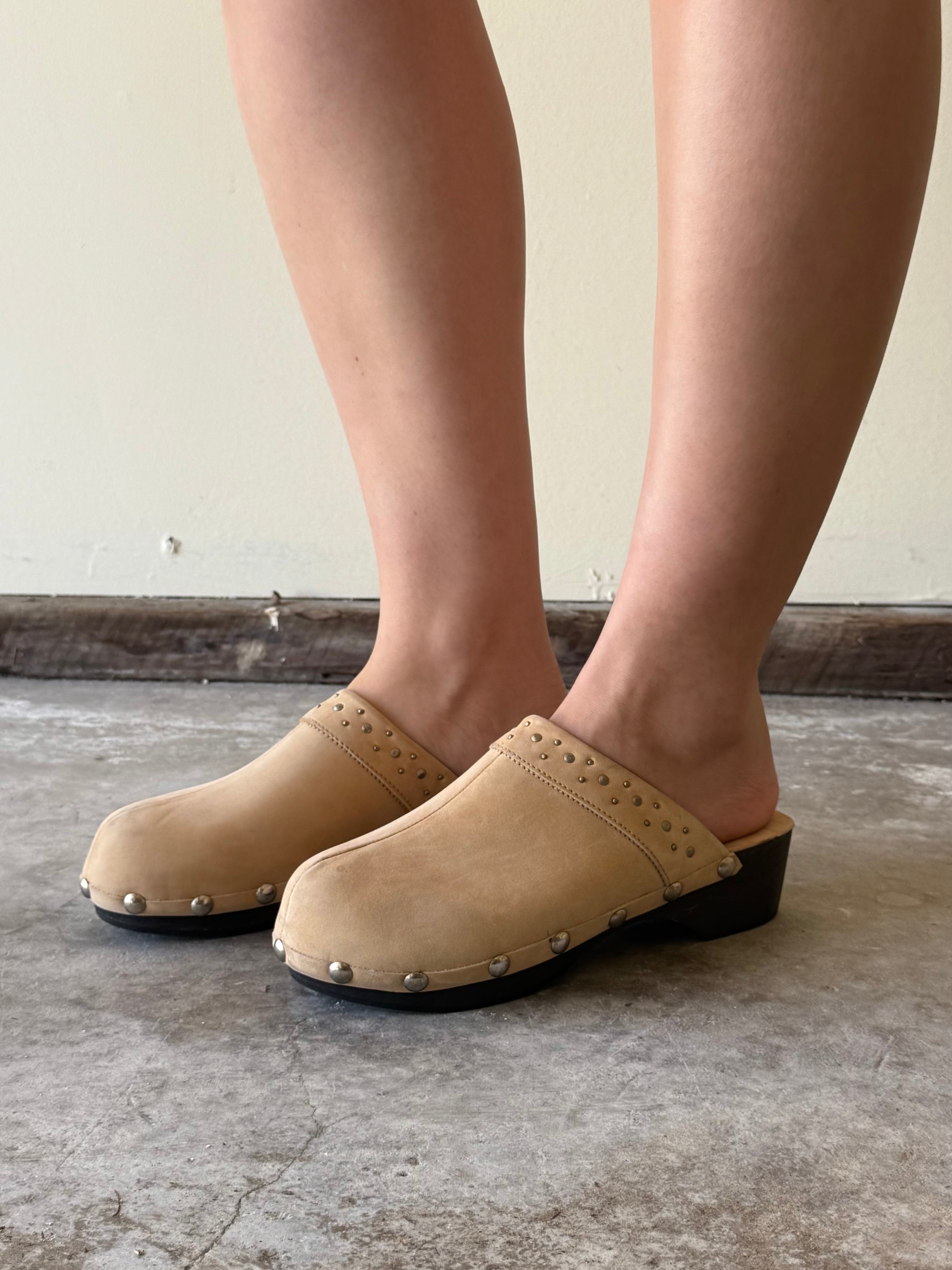 Saks Fifth Avenue Embellished Clogs / 8