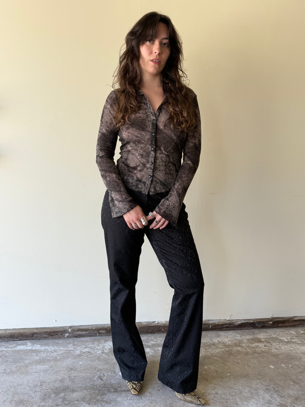 INC Embossed Printed Trousers / 6