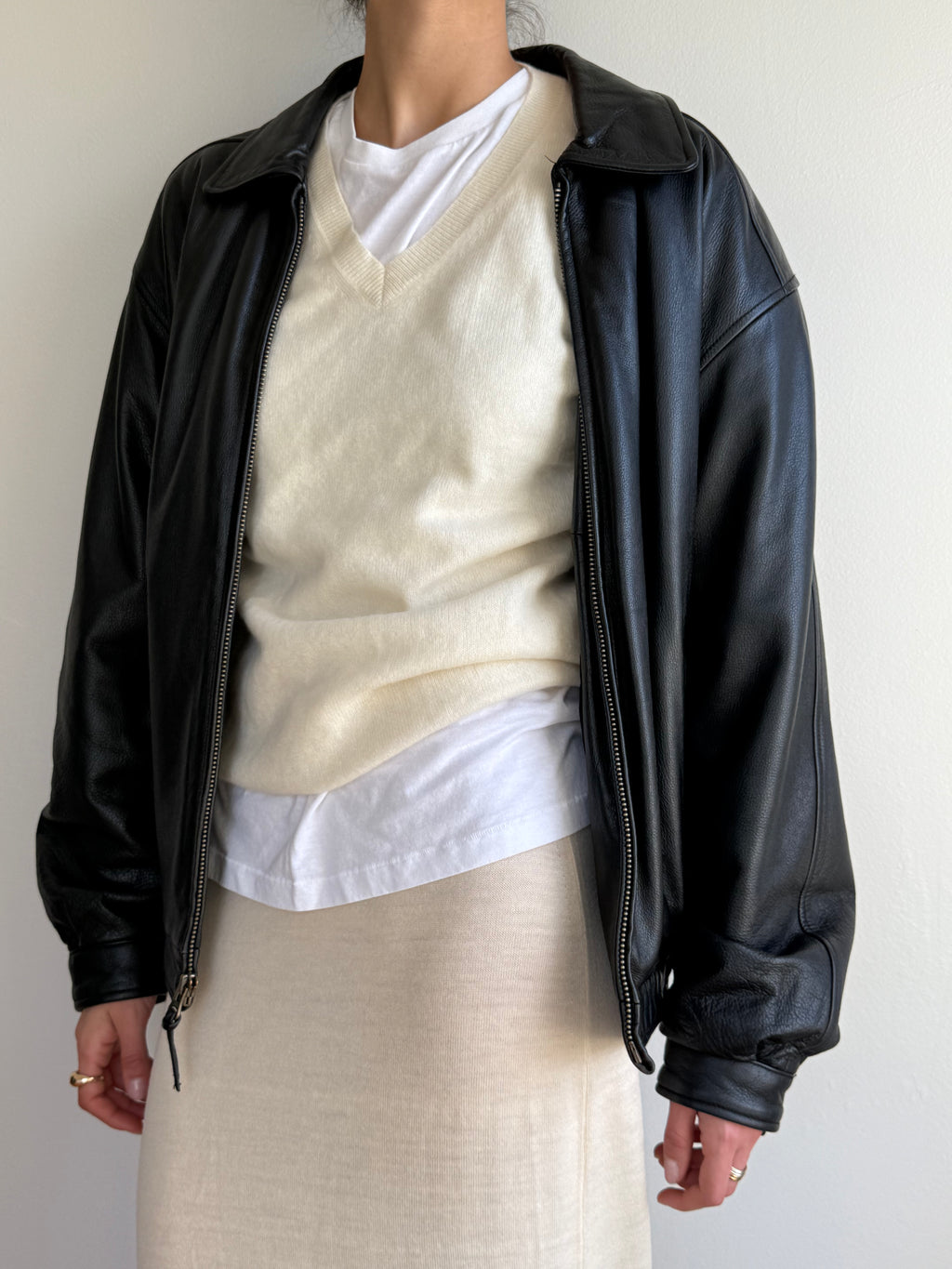 White Cashmere Sweater / M
