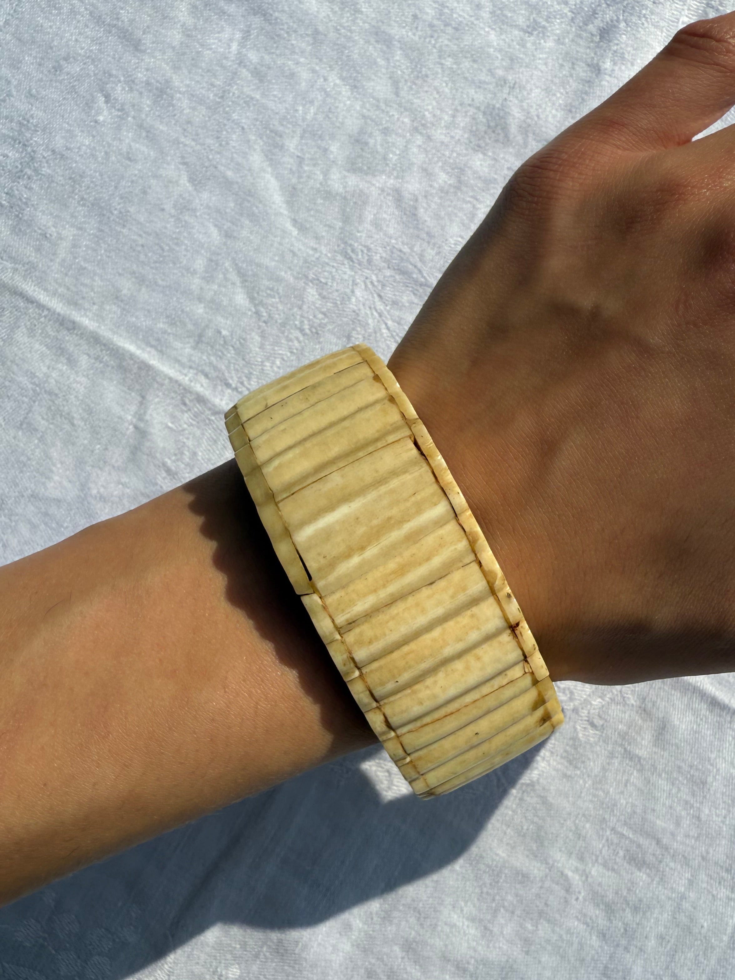Yellow Ribbed Bangle