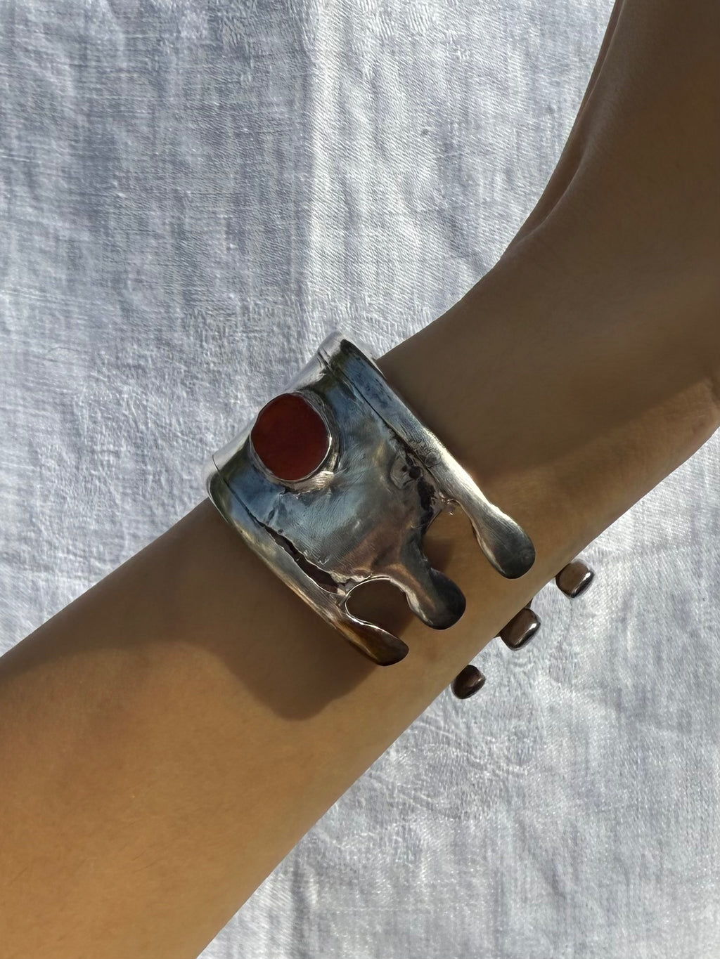 Silver Stone Cuff