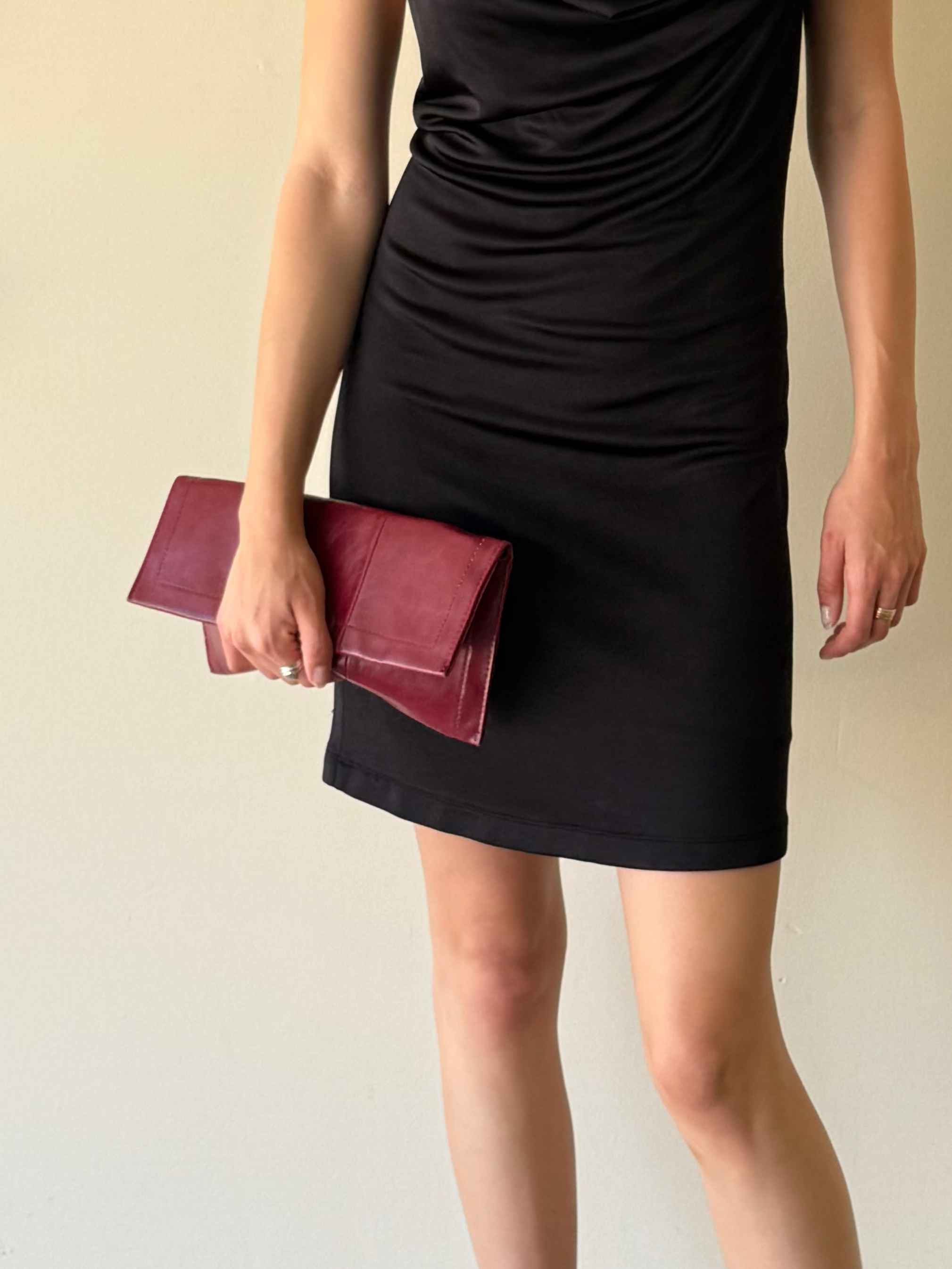 Red Leather Clutch