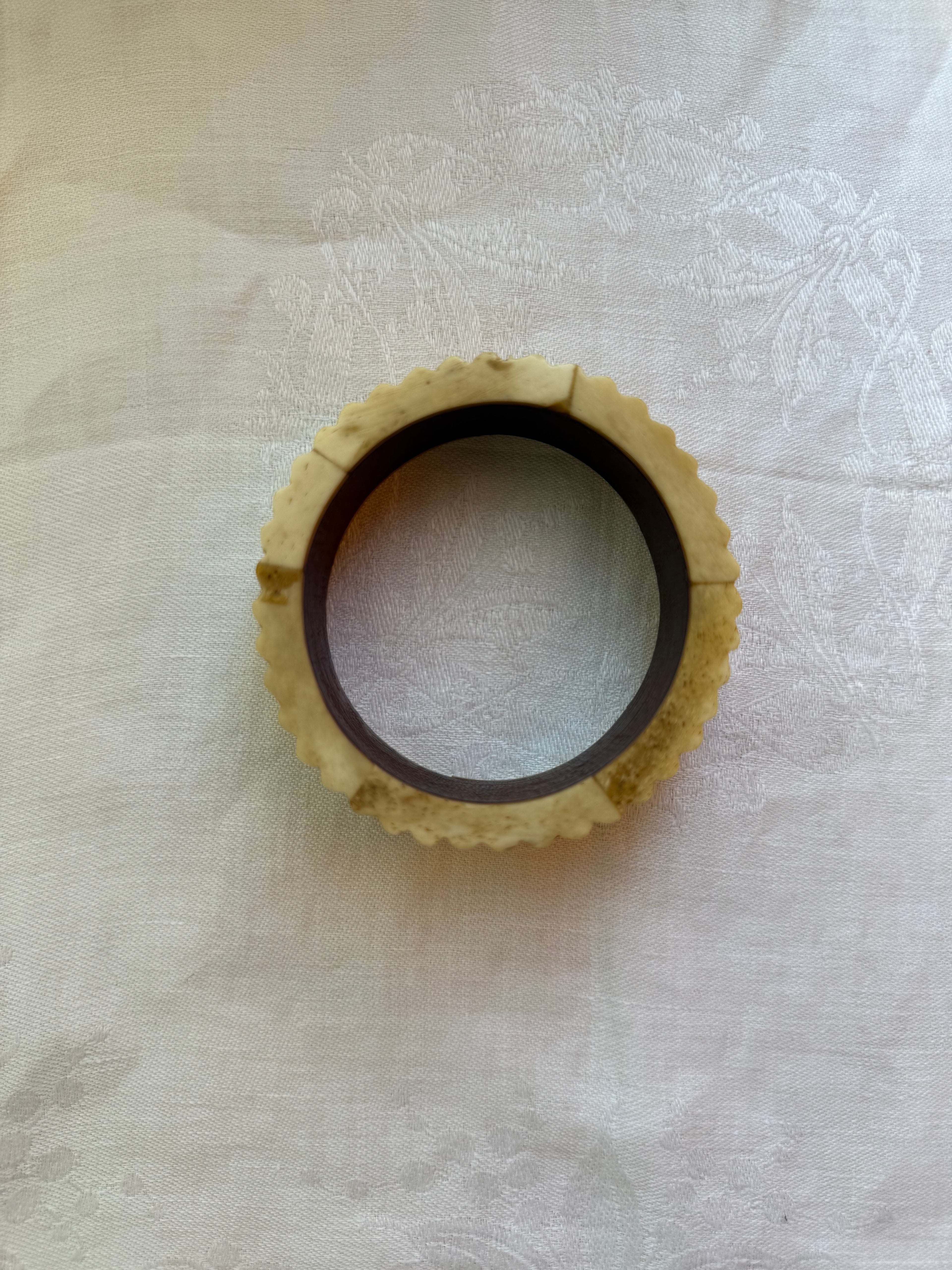 Yellow Ribbed Bangle