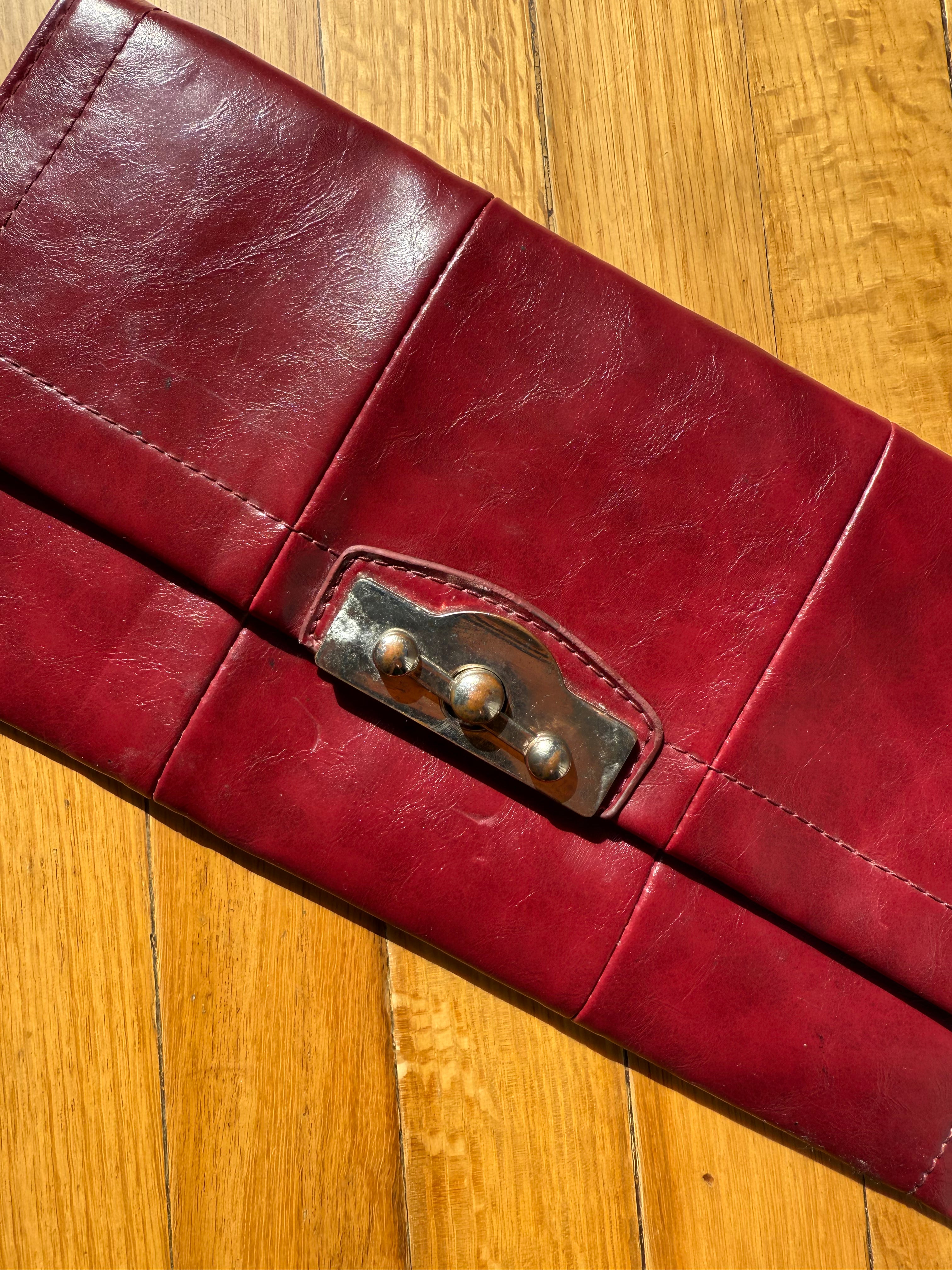 Red Leather Clutch