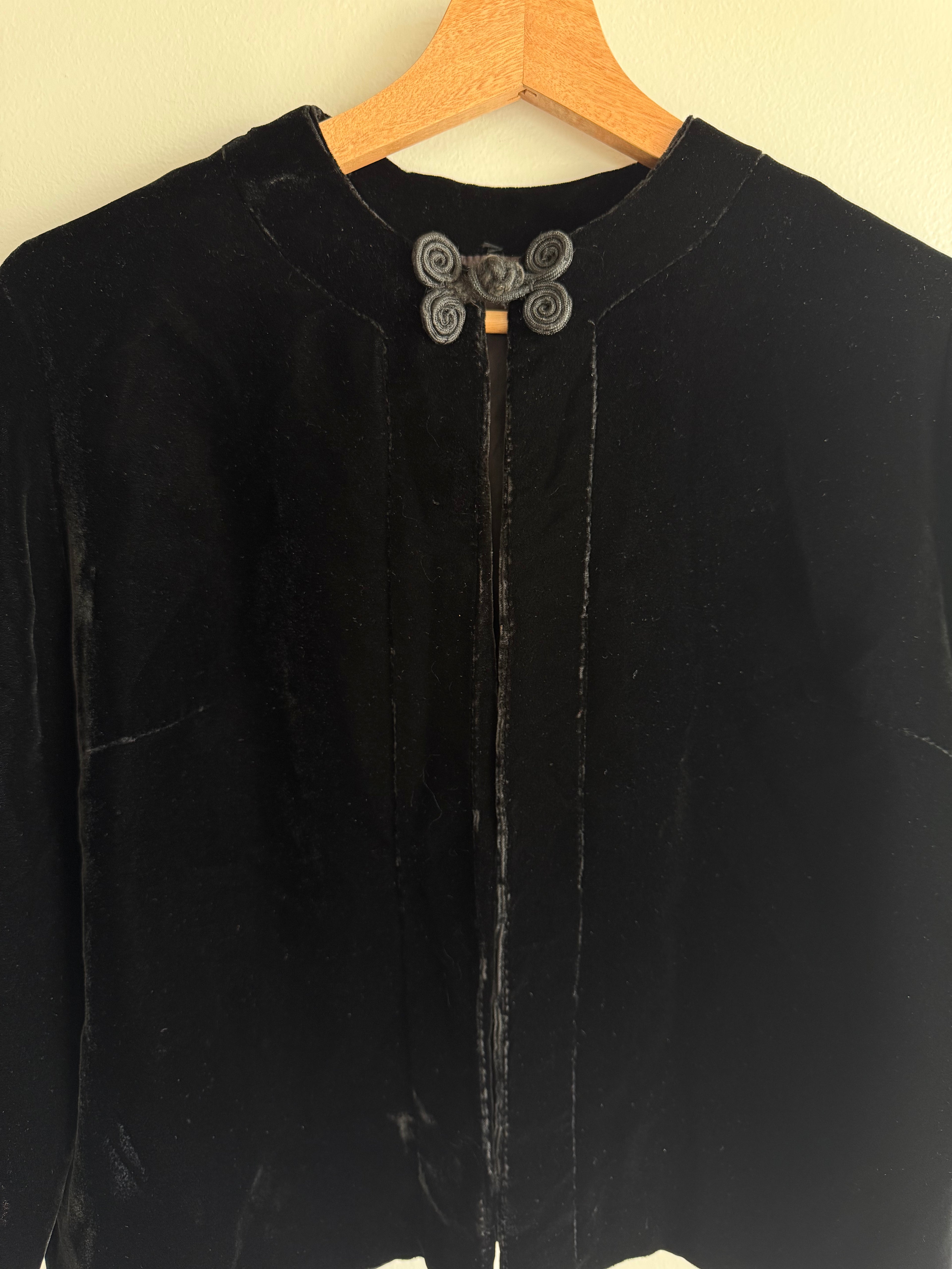 Vintage Cropped Velvet Jacket / S