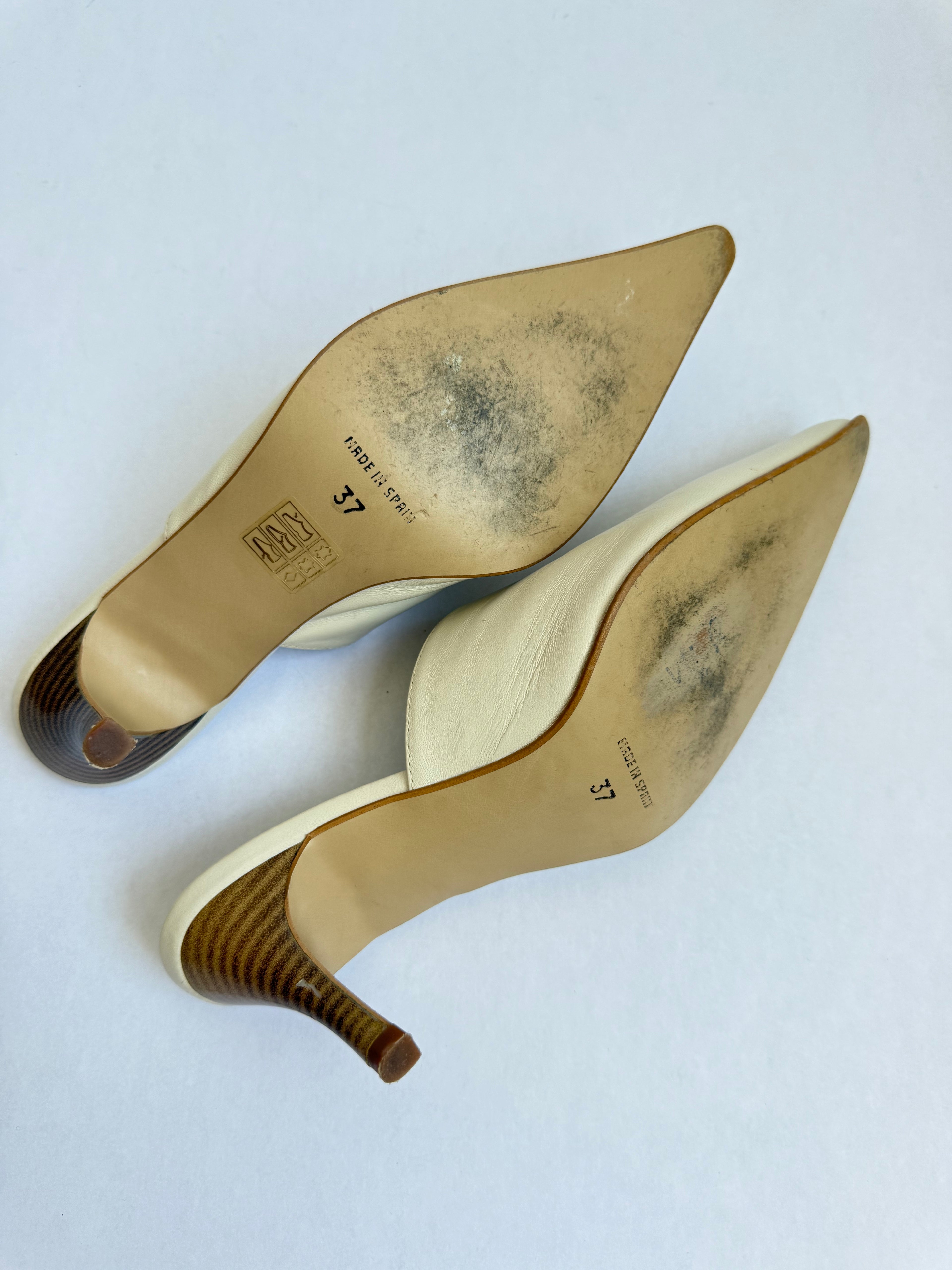 San Marina Leather Mules / 37